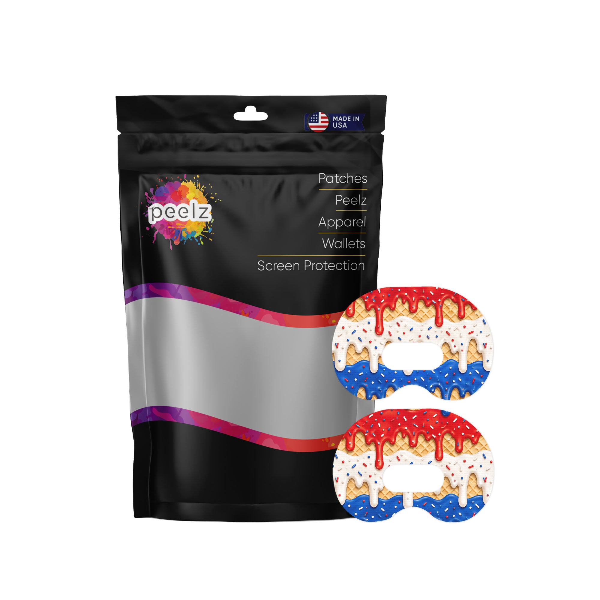 Patriotic Melt Medtronic Guardian Connect Patch Tape - Pump Peelz