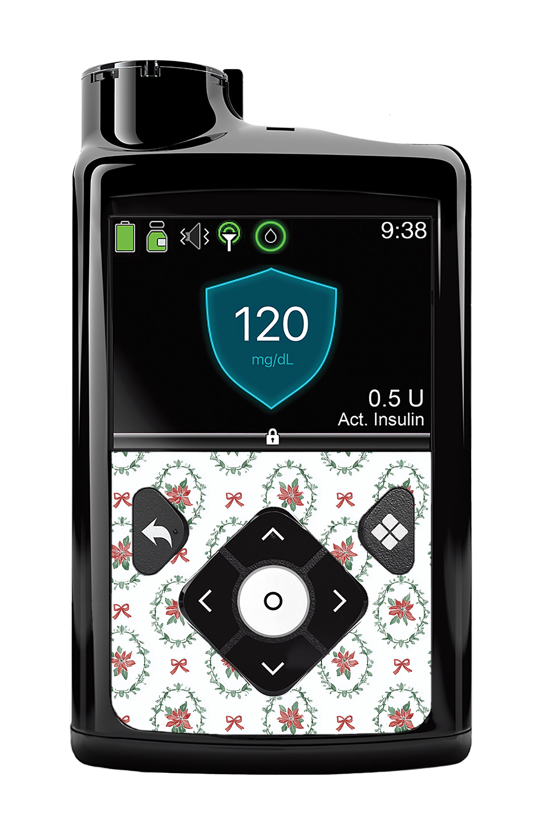 Poinsettia Parade Medtronic MiniMed 770G & 780G Sticker - Pump Peelz