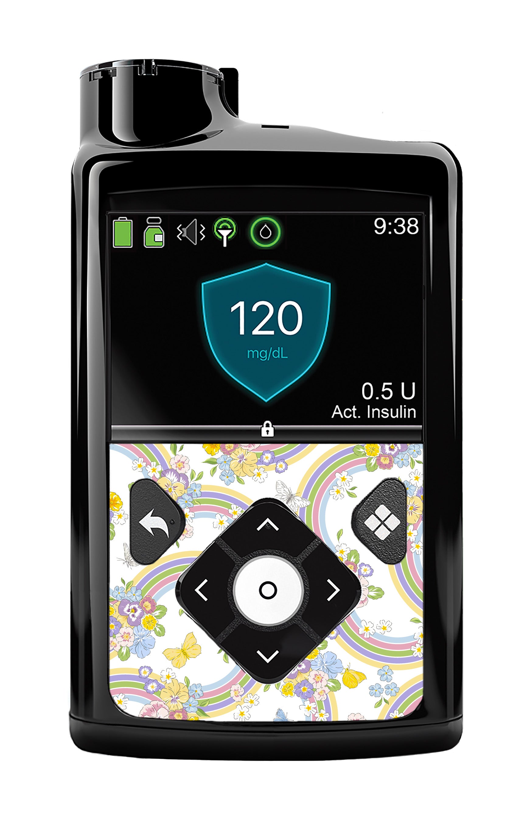 Rainbow Blooms Sticker for Medtronic MiniMed 770G & 780G