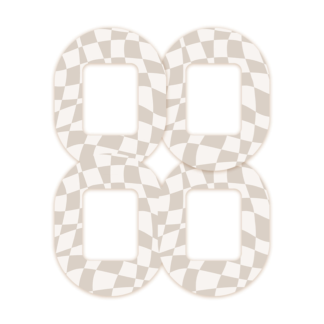 Creamy Check Tandem Mobi Decorative Patch Tape - Pump Peelz