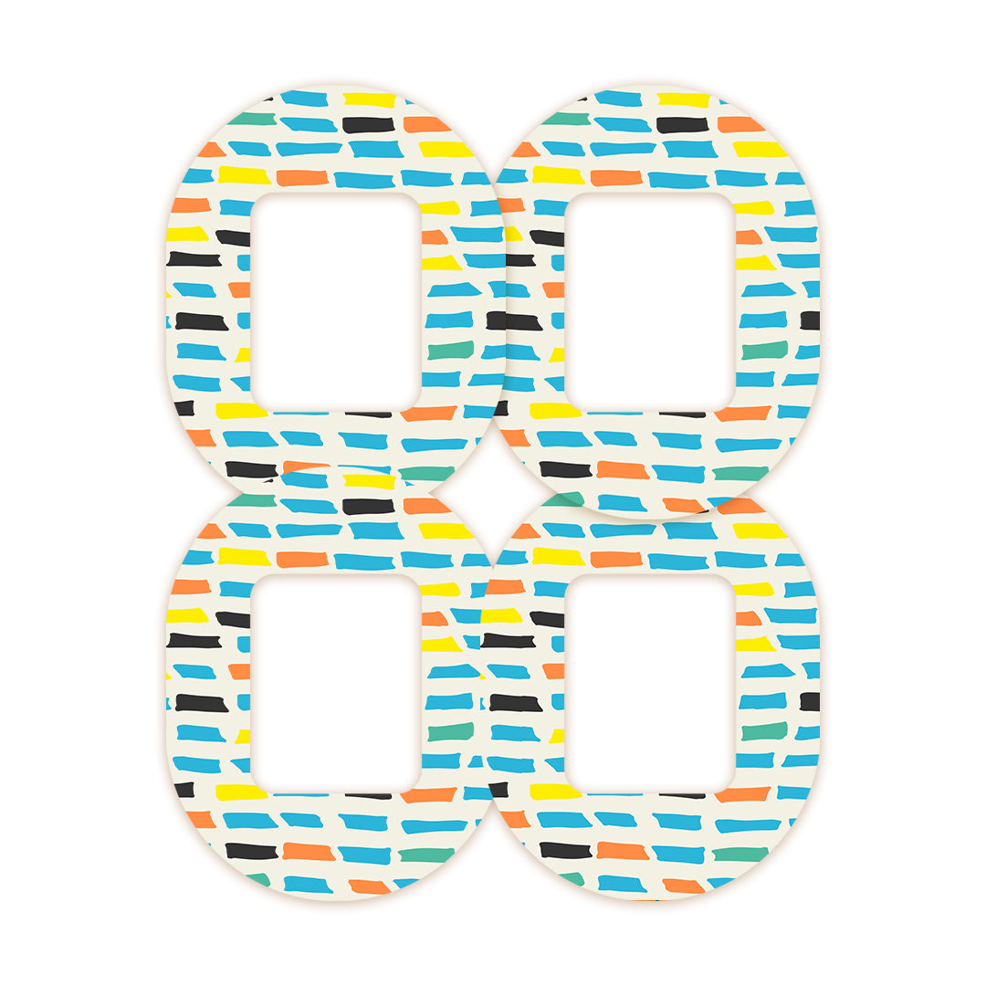 Colorful Sticks Tandem Mobi Decorative Patch Tape - Pump Peelz