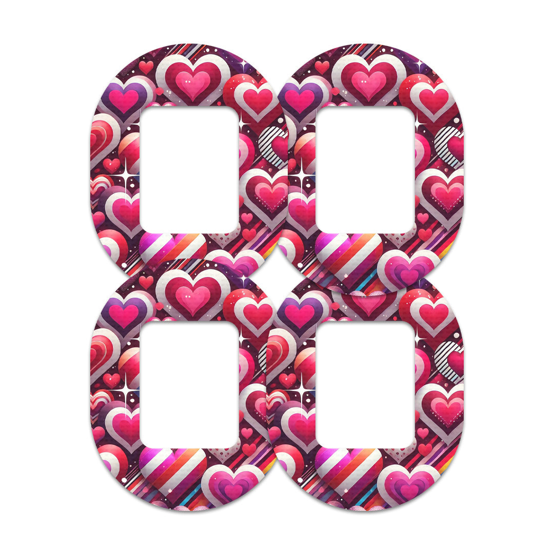 Sparkly Hearts Tandem Mobi Decorative Patch Tape - Pump Peelz