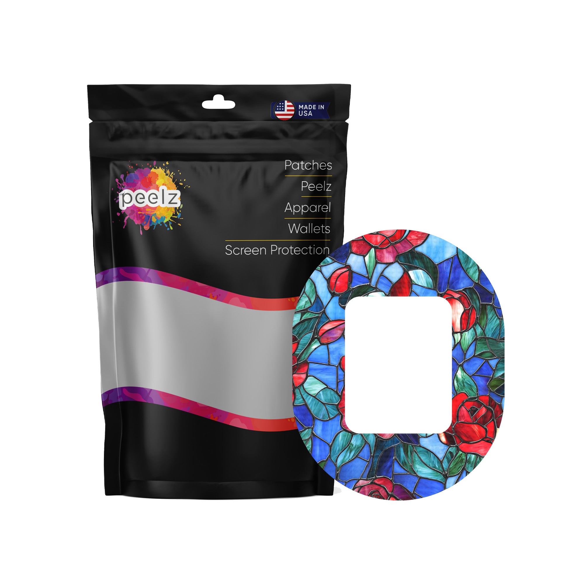 Crimson Blooms Tandem Mobi Decorative Patch Tape - Pump Peelz