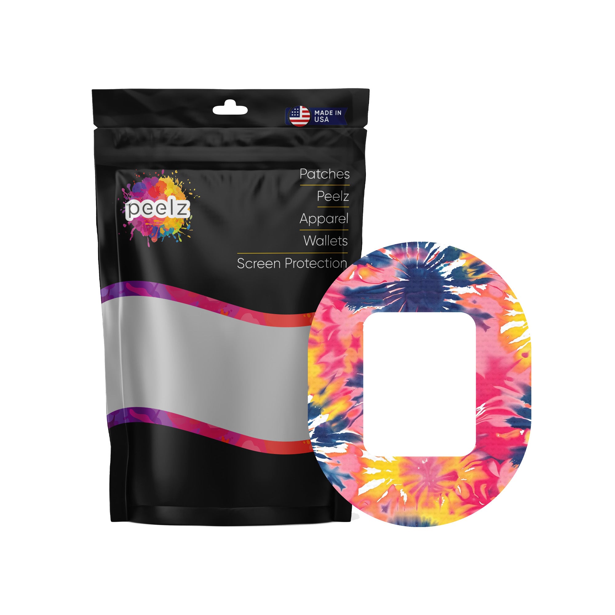 Summer Tie Dye Tandem Mobi Decorative Patch Tape - Pump Peelz