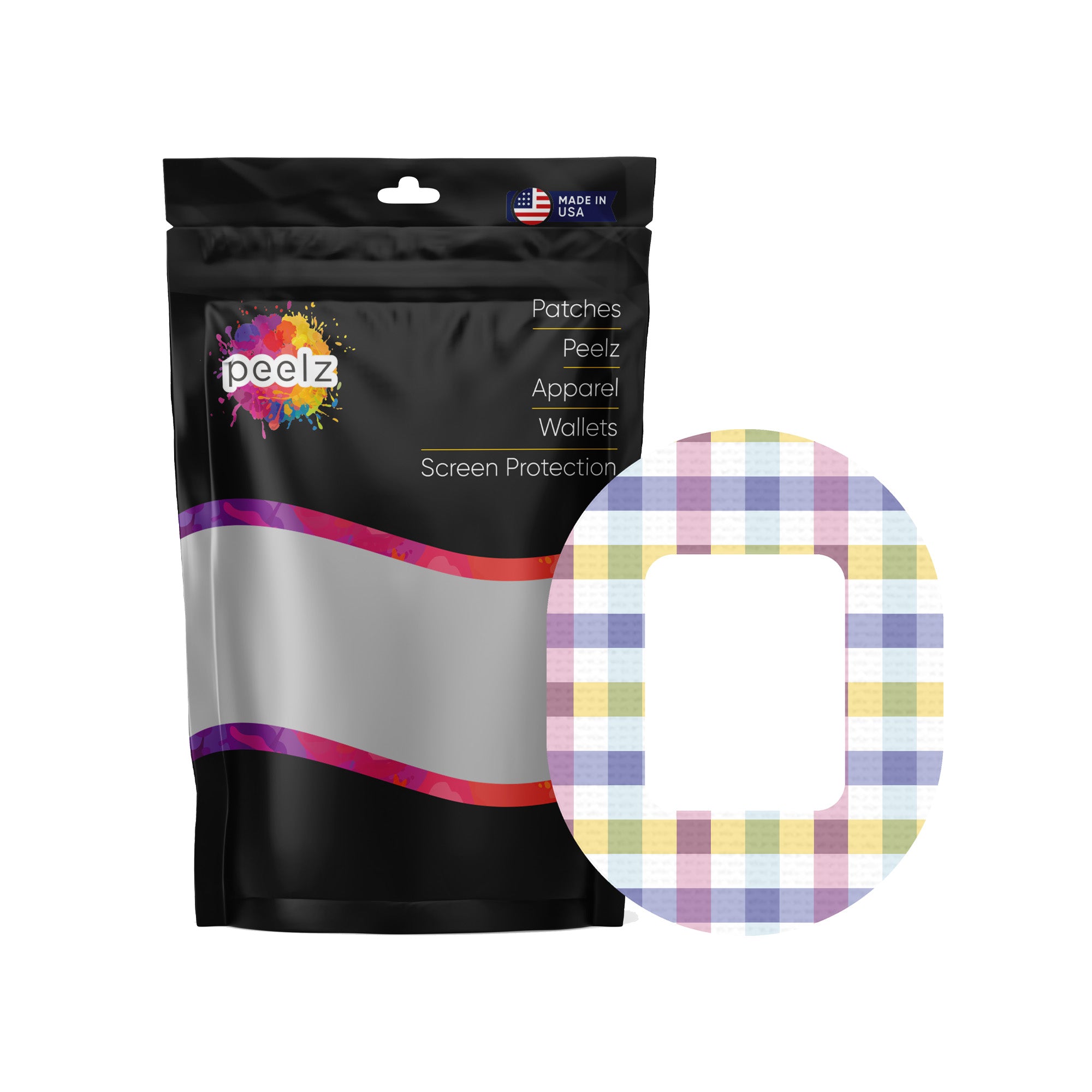 Spring Plaid Tandem Mobi Decorative Patch Tape - Pump Peelz