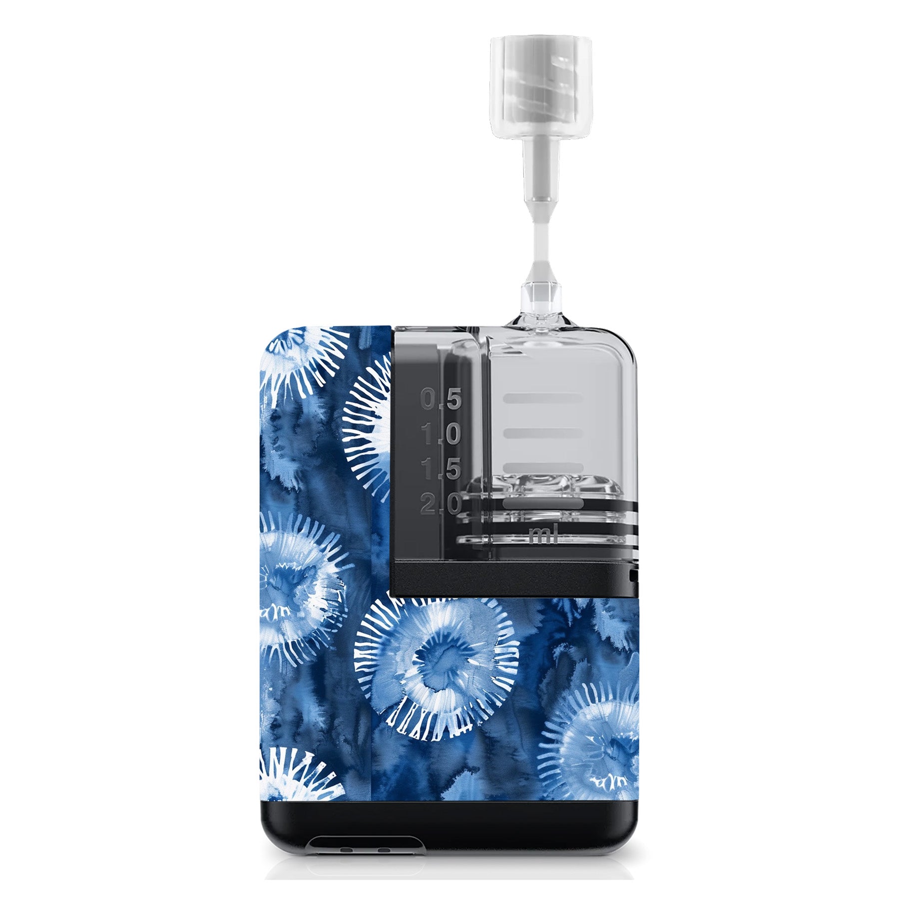 Monochrome Blue Tie Dye Sticker for Tandem Mobi