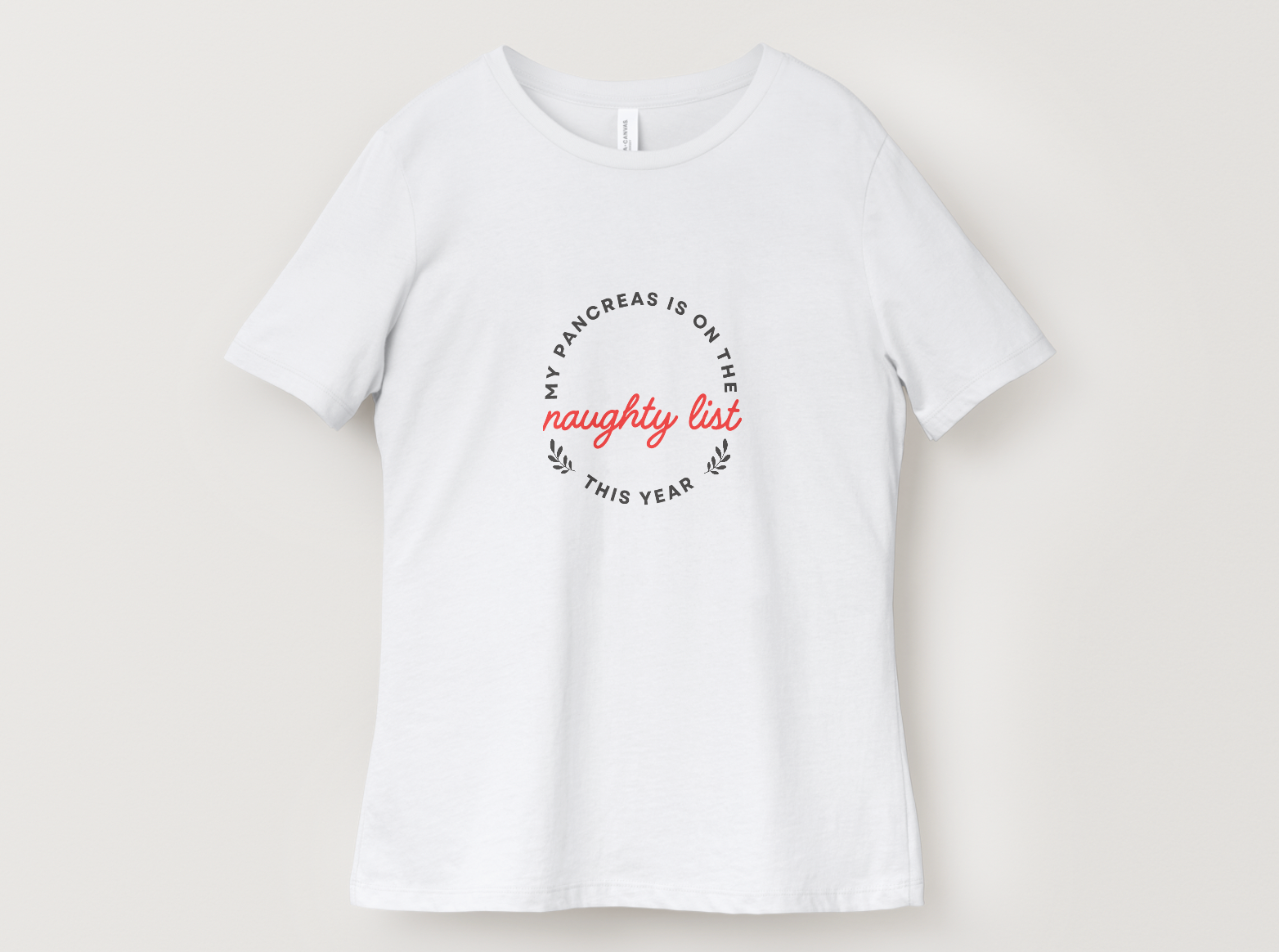 My Pancreas is on the Naughty List Adult T-Shirt