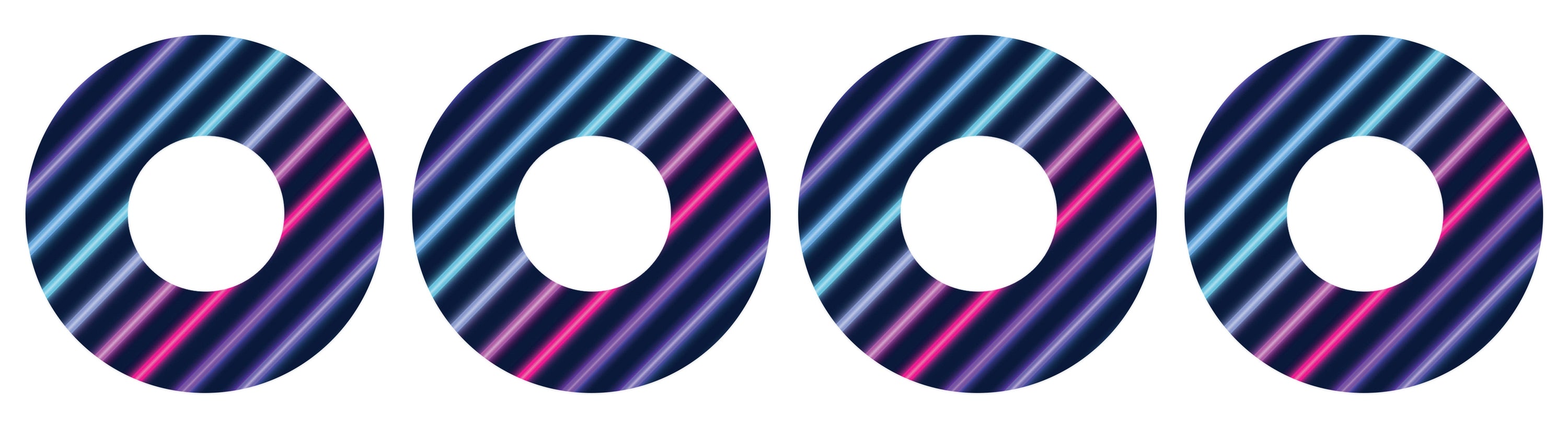 Neon Stripes Patch+ Tape Designed for the FreeStyle Libre 2 - Pump Peelz