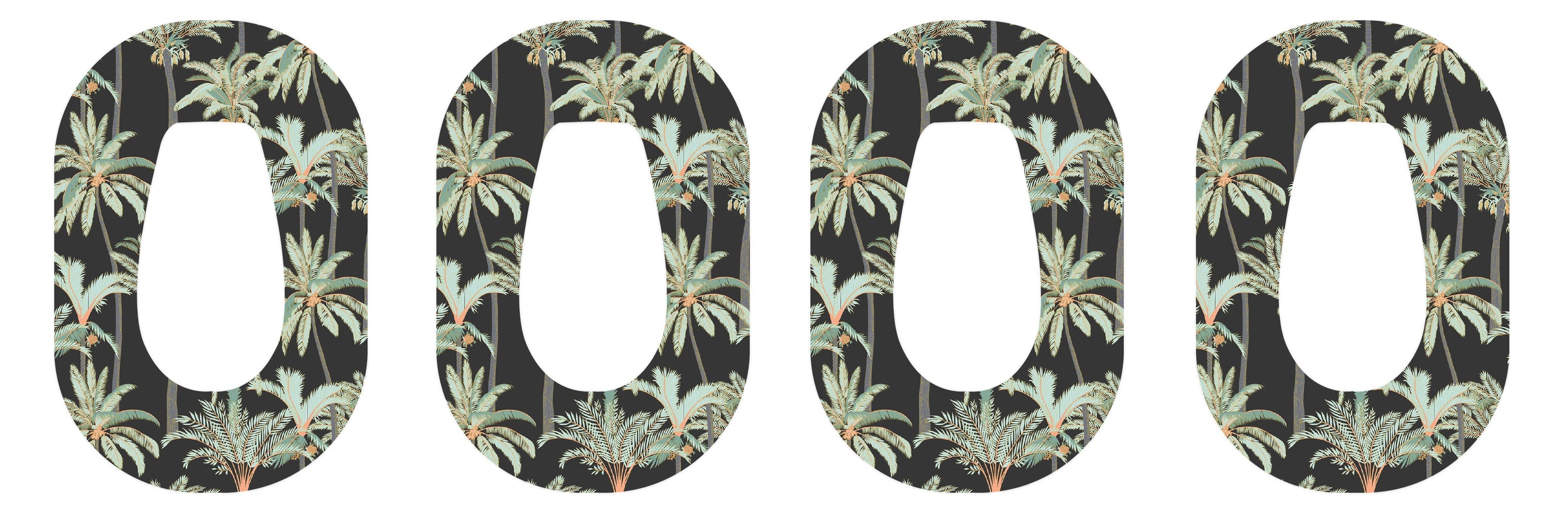 Night Palms Patch+ Tape Designed for the DEXCOM G6 - Pump Peelz