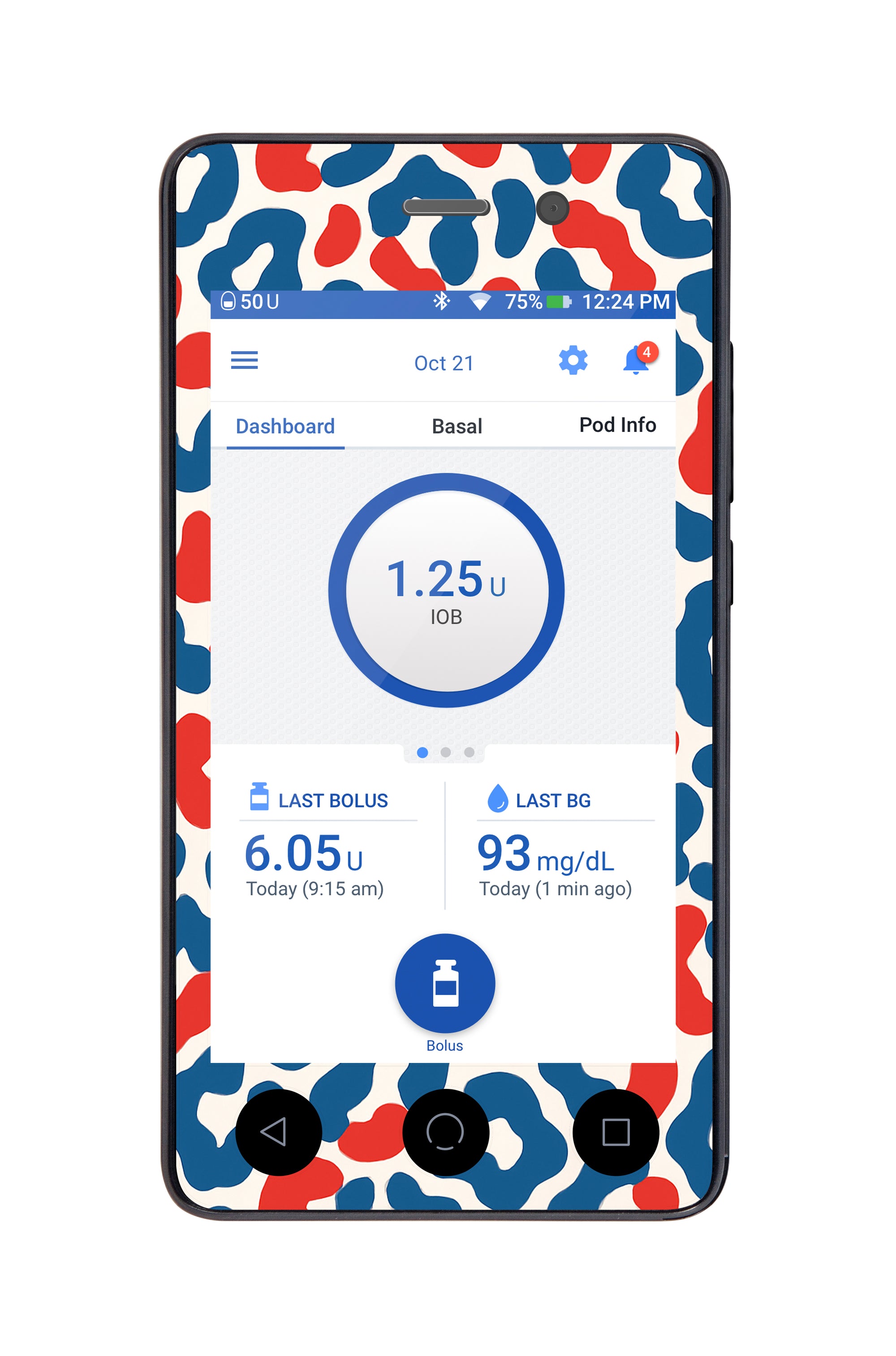 Freedom Fur Sticker for Omnipod DASH® PDM – Pump Peelz