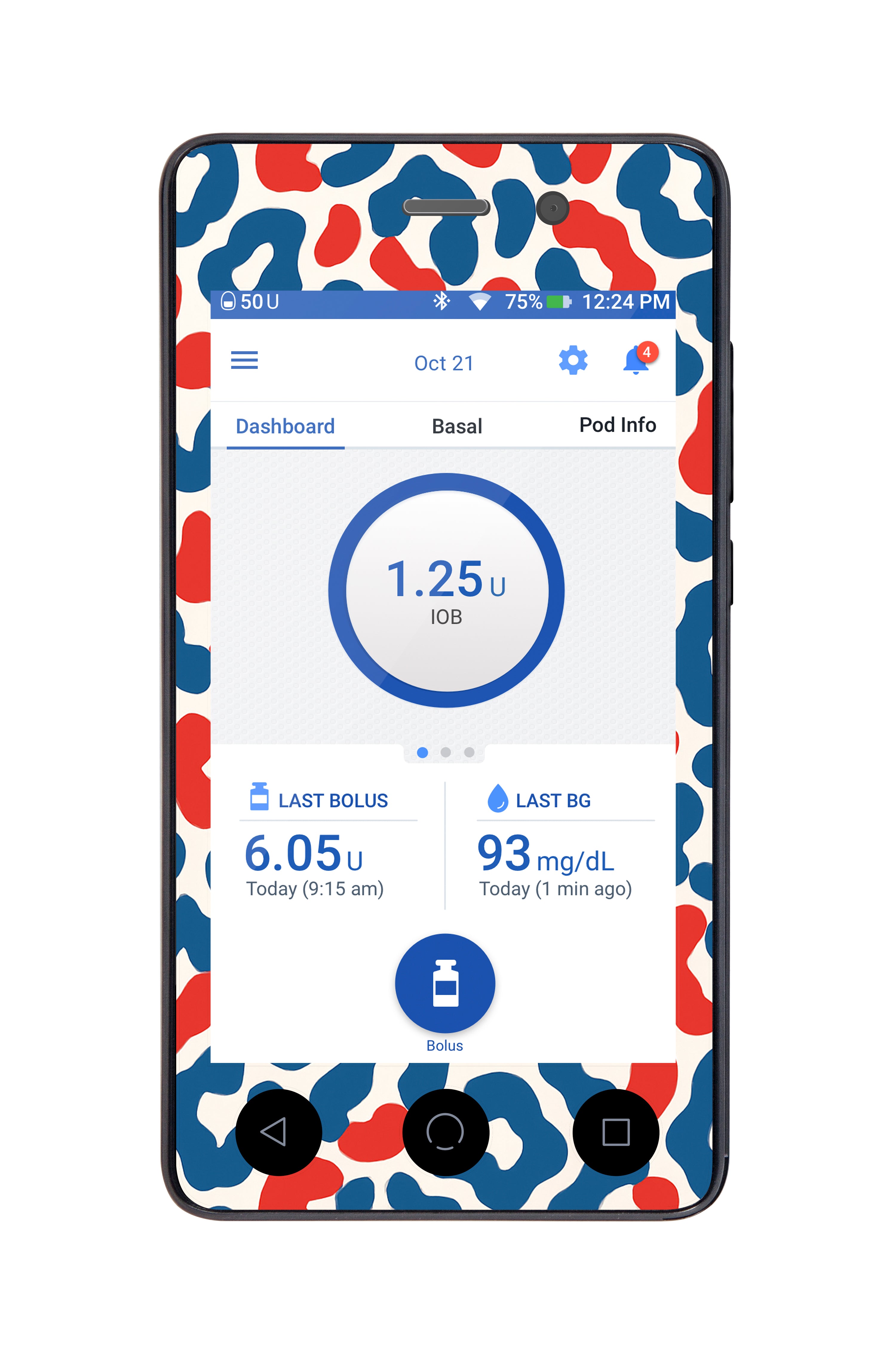 Freedom Fur Sticker for Omnipod DASH® PDM – Pump Peelz