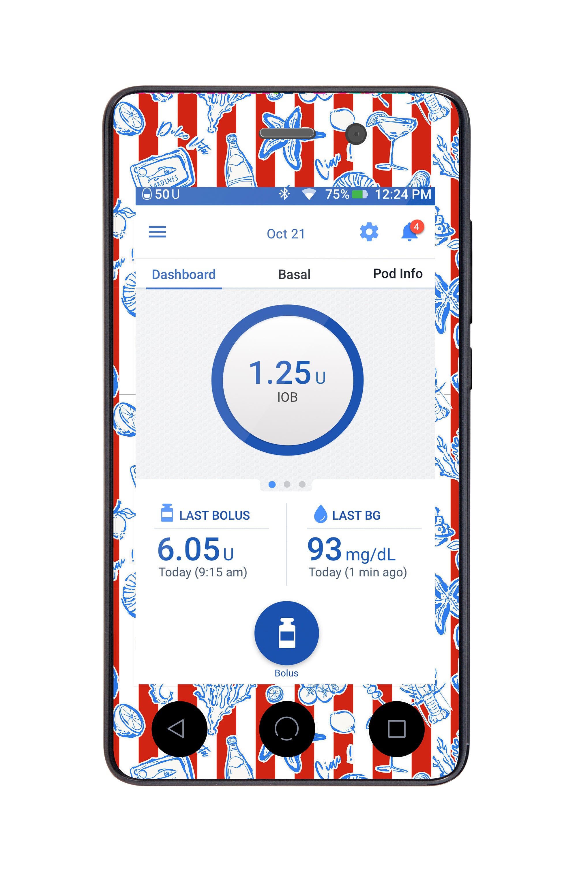 Spritz Parade Sticker for Omnipod DASH® PDM – Pump Peelz