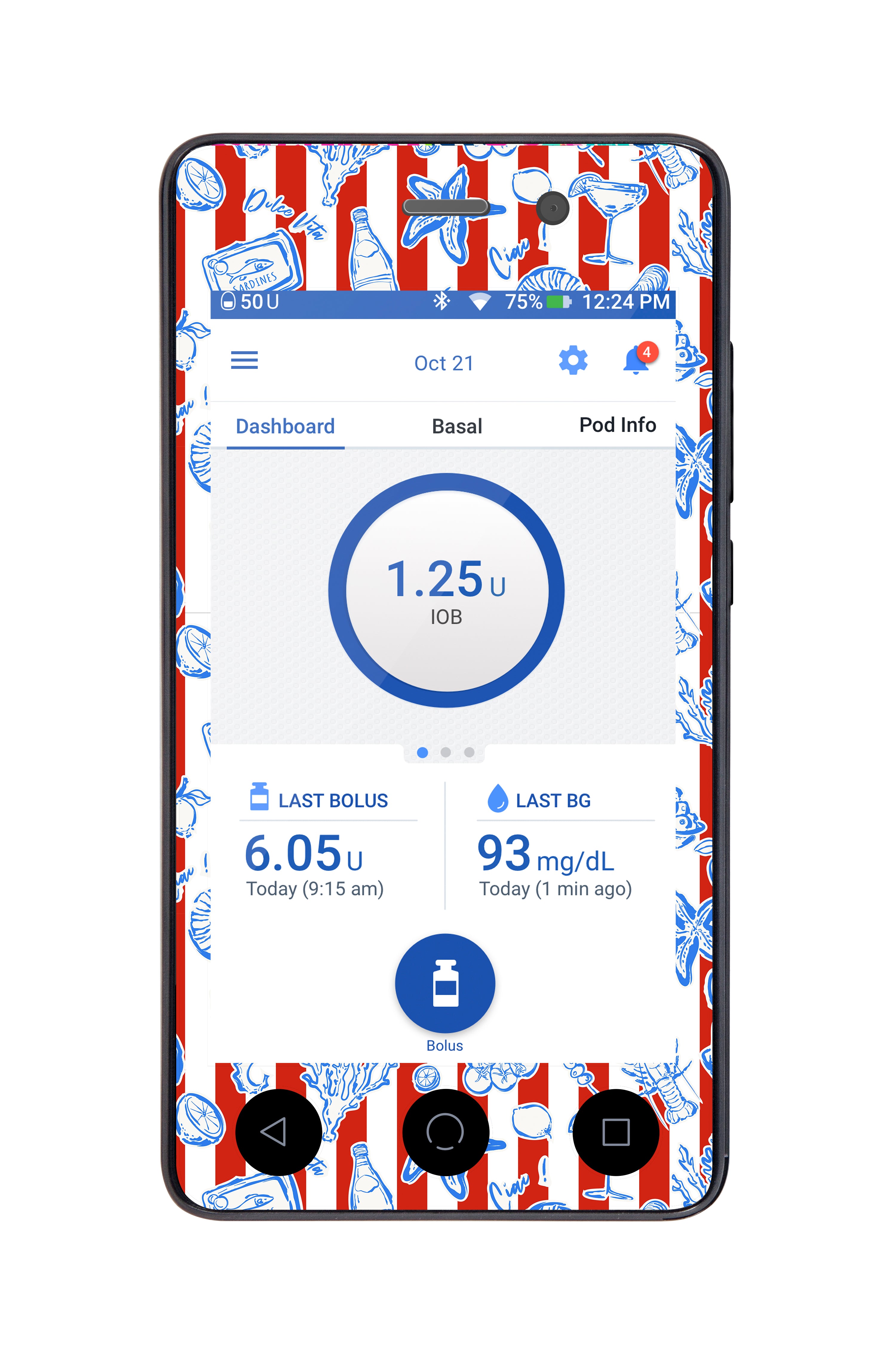 Spritz Parade Sticker for Omnipod DASH® PDM – Pump Peelz