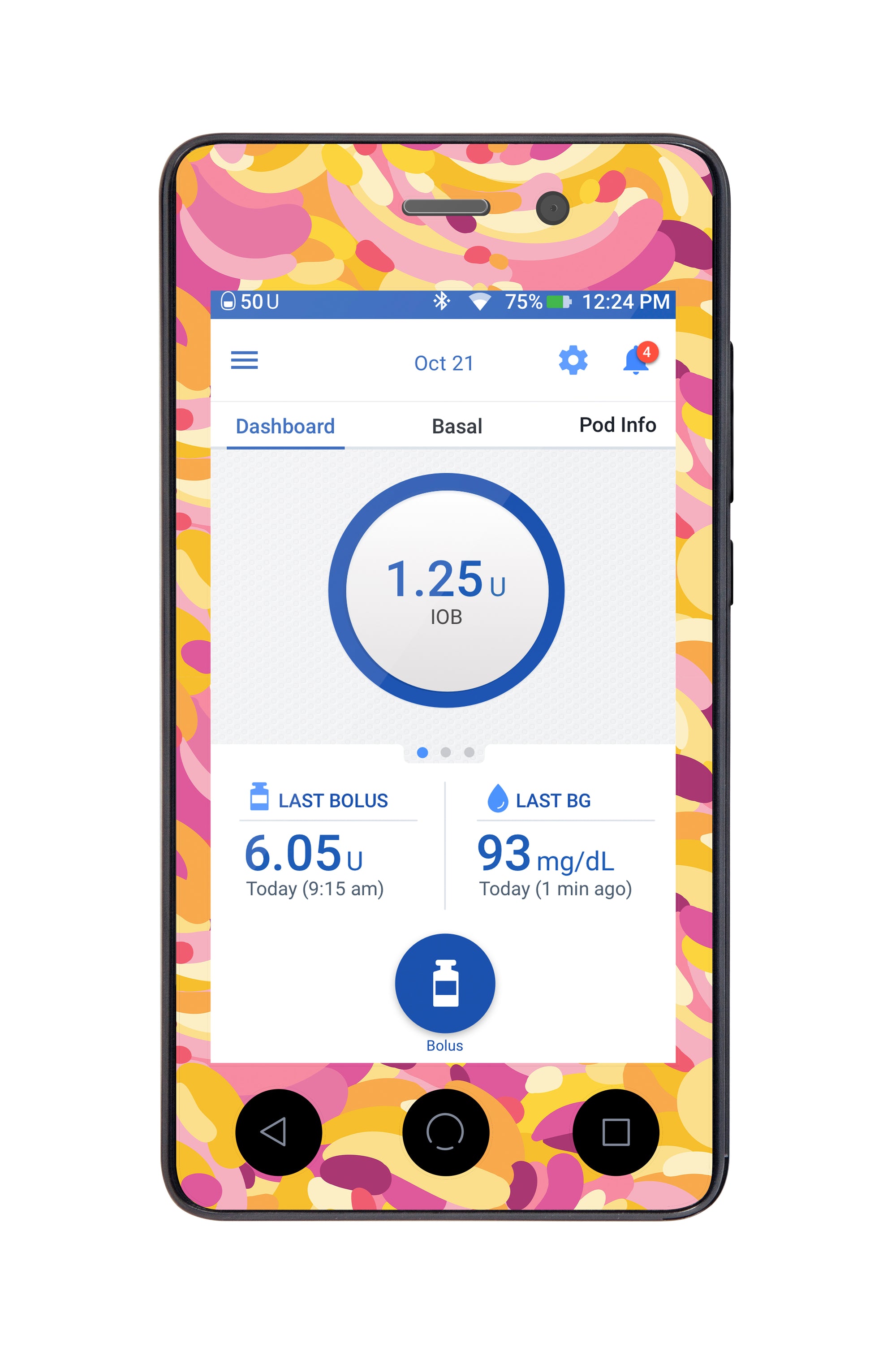 Jelly Swirl Sticker for Omnipod DASH ® PDM – Pump Peelz