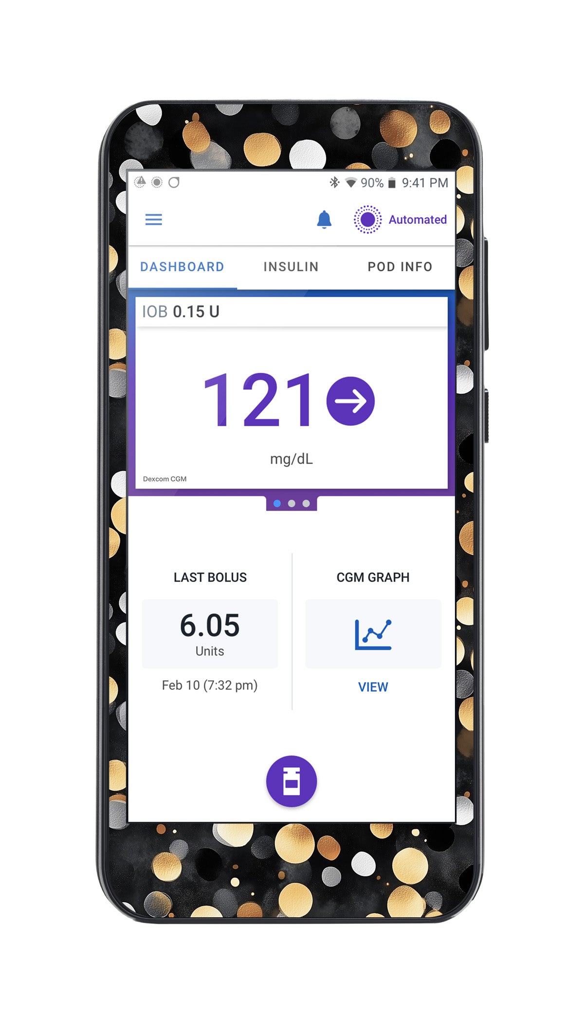 Bokeh Glow Sticker for Omnipod® 5 Controller – Pump Peelz