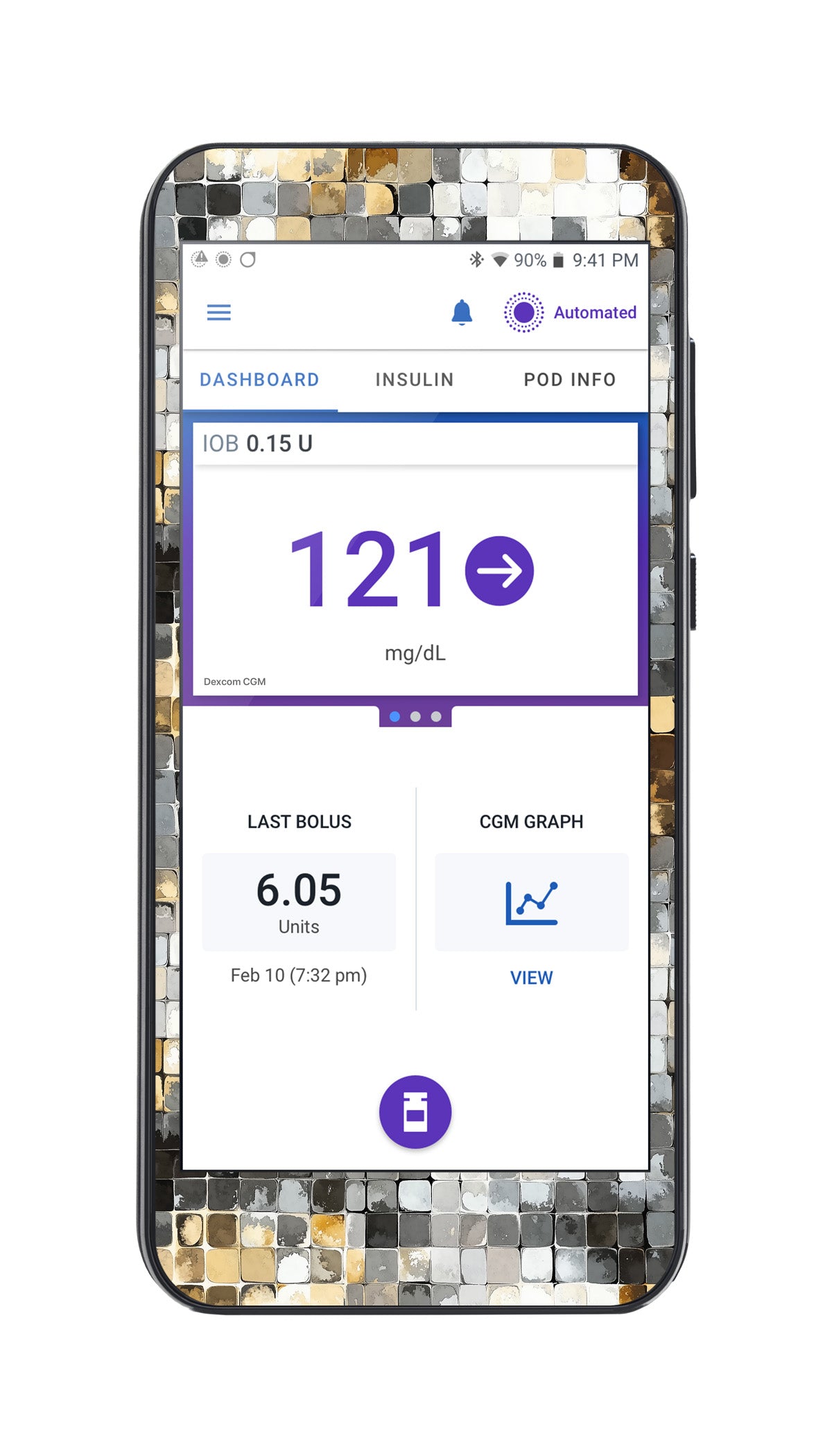 Champagne Glow Sticker for Omnipod® 5 Controller – Pump Peelz