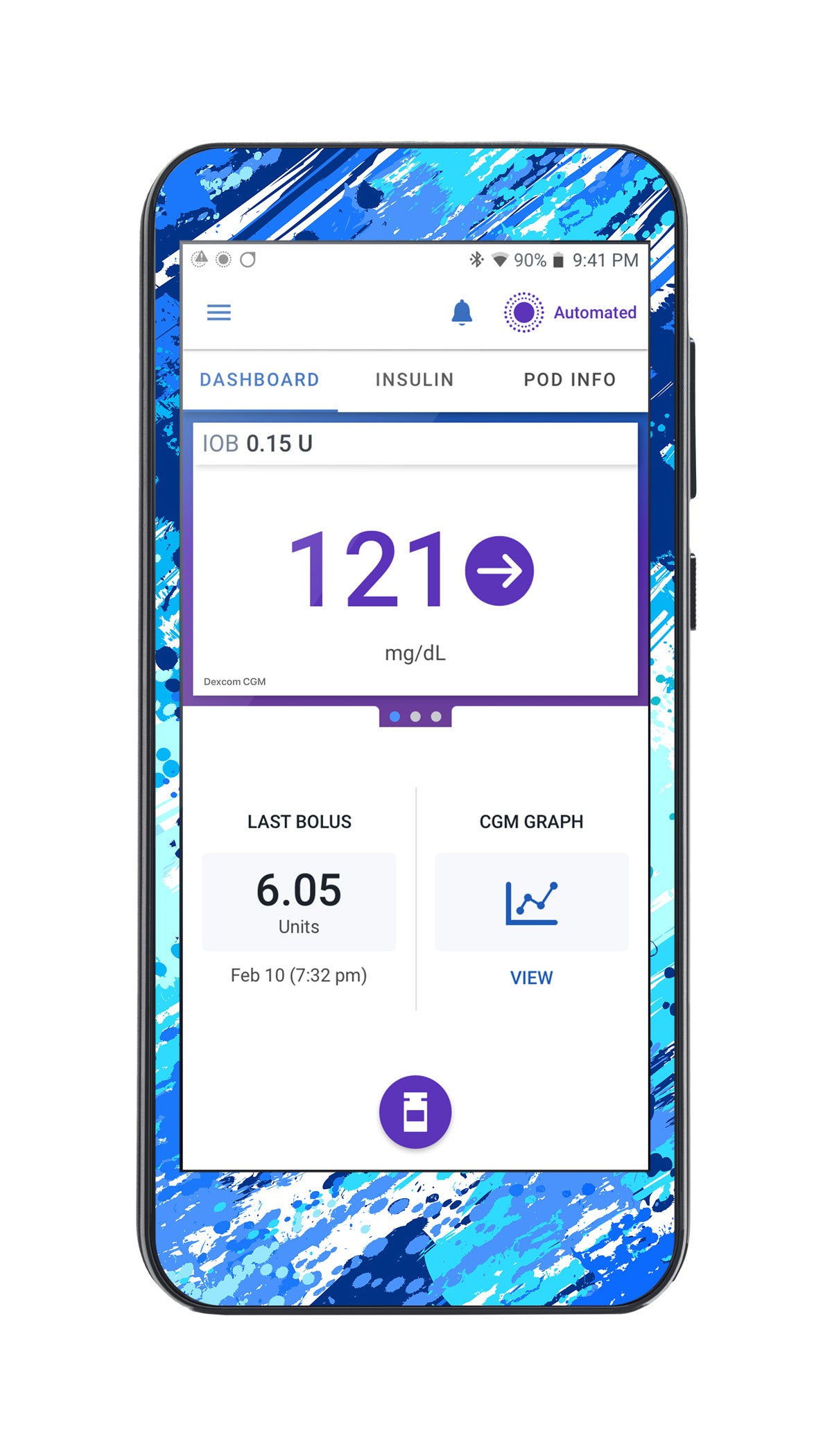 Beta Blue Sticker for Omnipod® 5 Controller – Pump Peelz