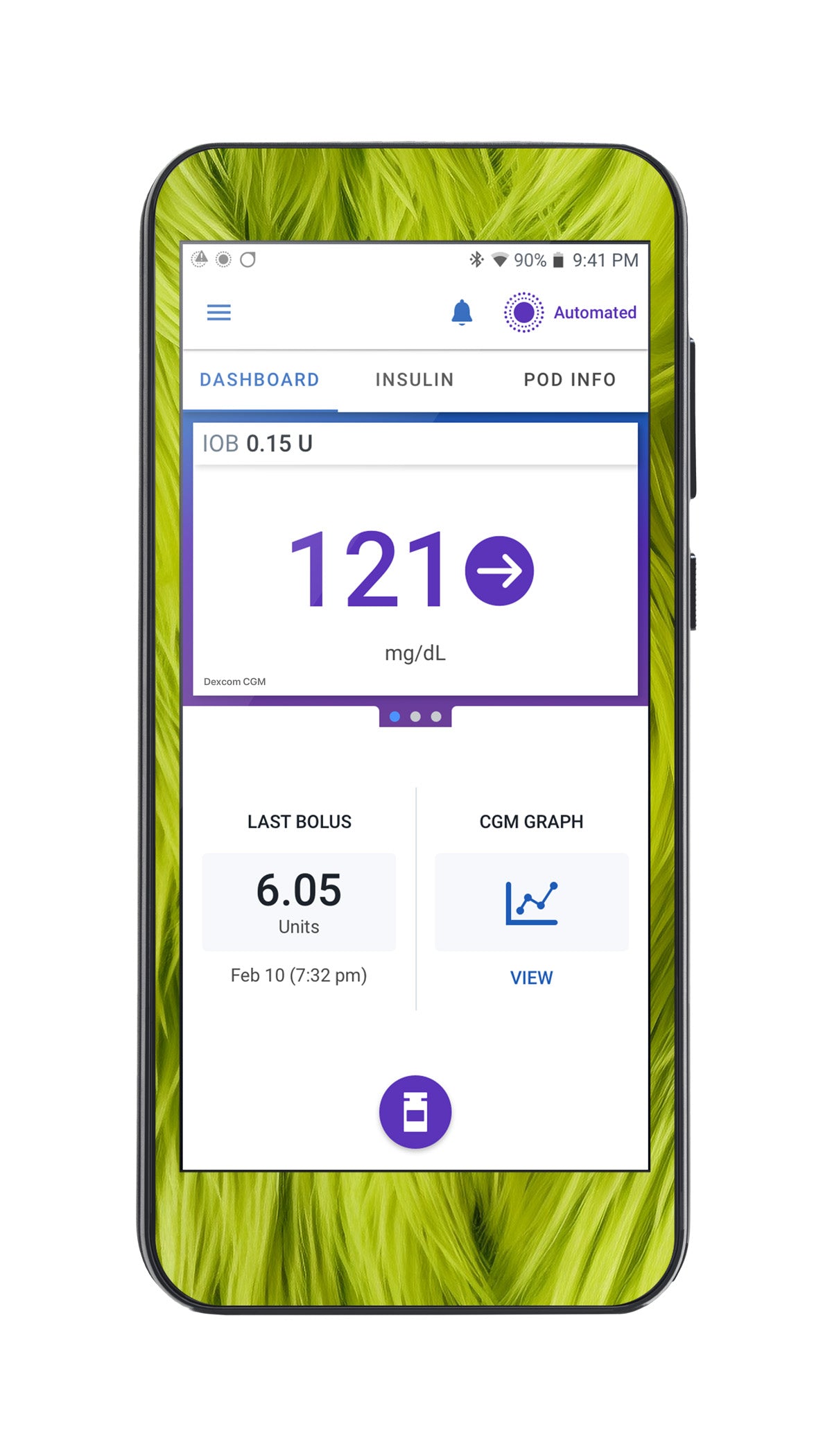 Green Fur Sticker for Omnipod® 5 Controller – Pump Peelz