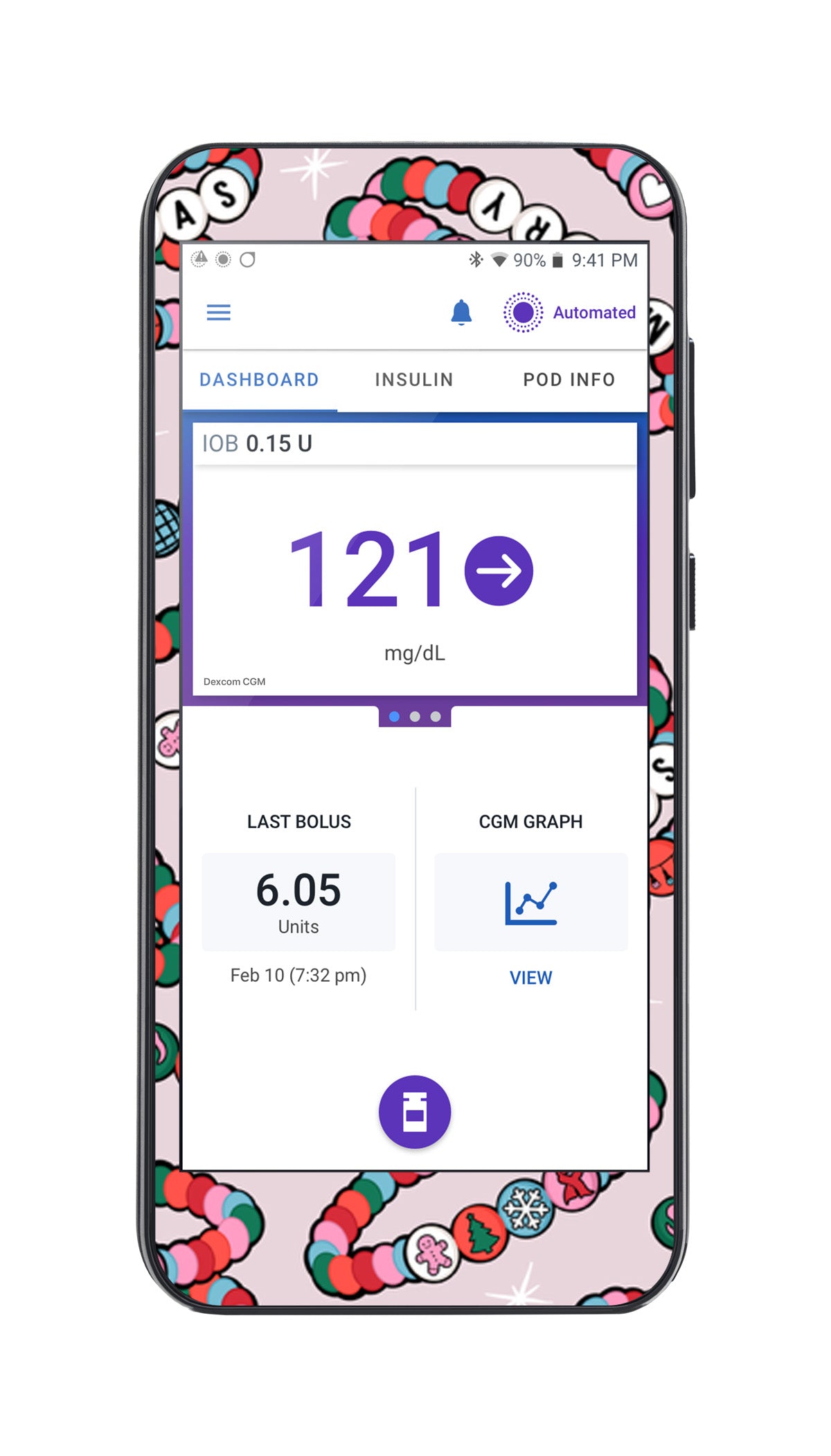 Merry Swiftmas Sticker for Omnipod® 5 Controller – Pump Peelz