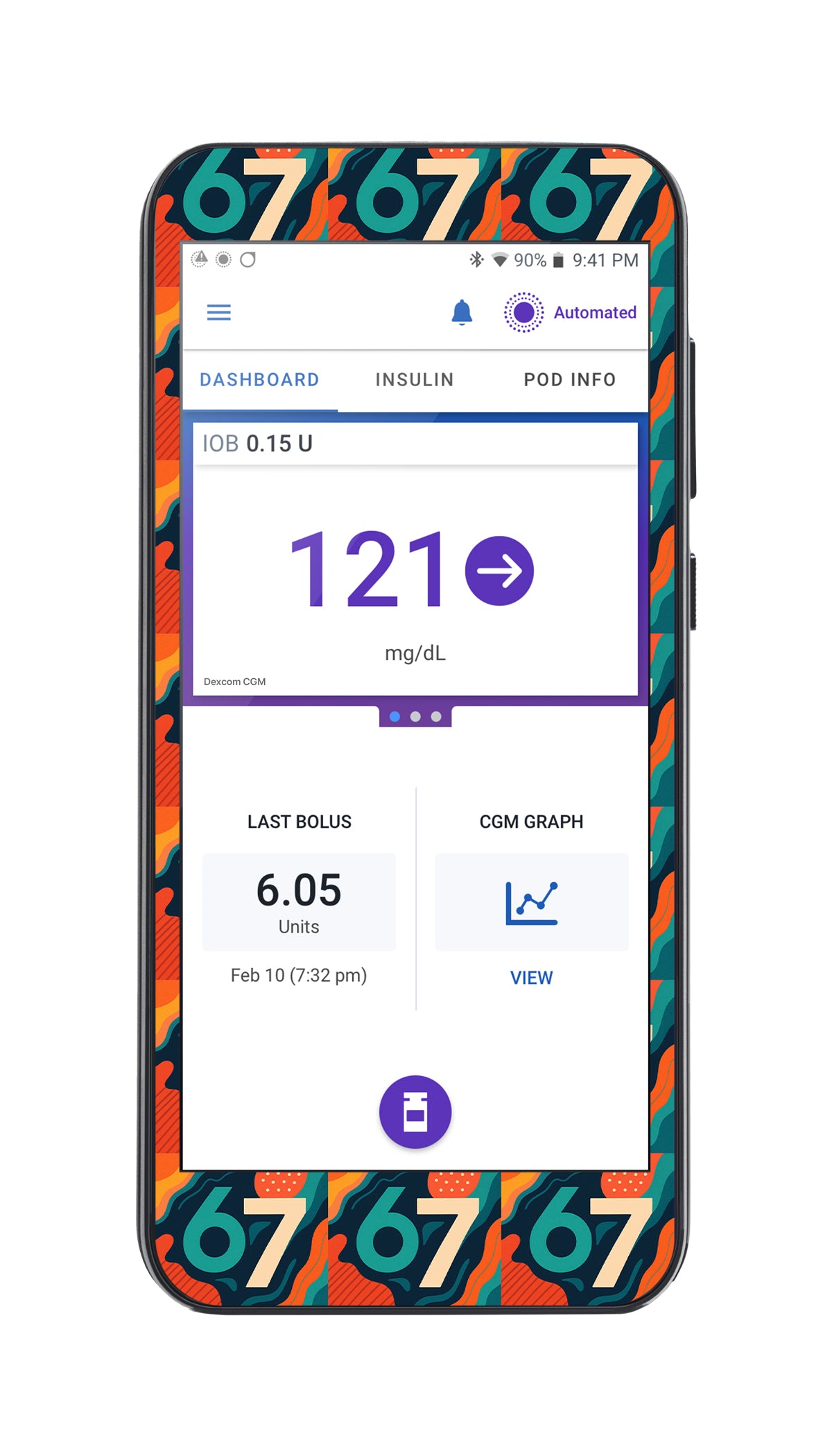 6/7 Sticker for Omnipod® 5 Controller – Pump Peelz