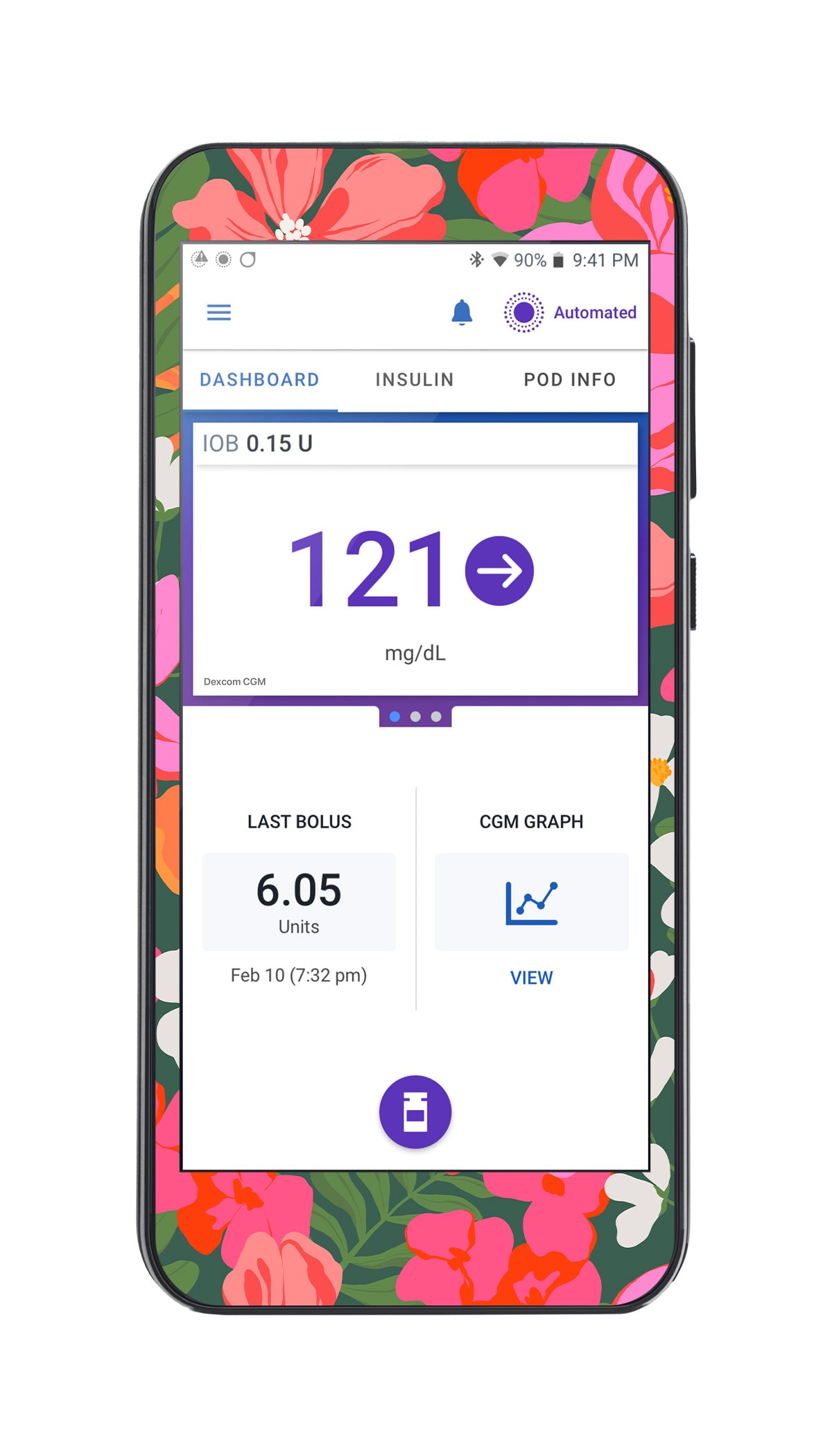 Sorbet Garden Sticker for Omnipod® 5 Controller – Pump Peelz