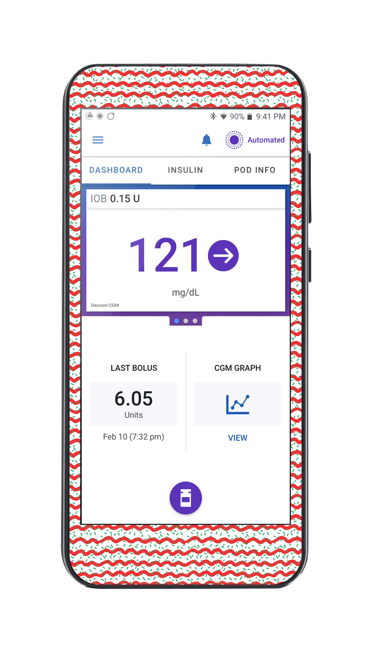Christmas Icing Sticker for Omnipod® 5 Controller – Pump Peelz