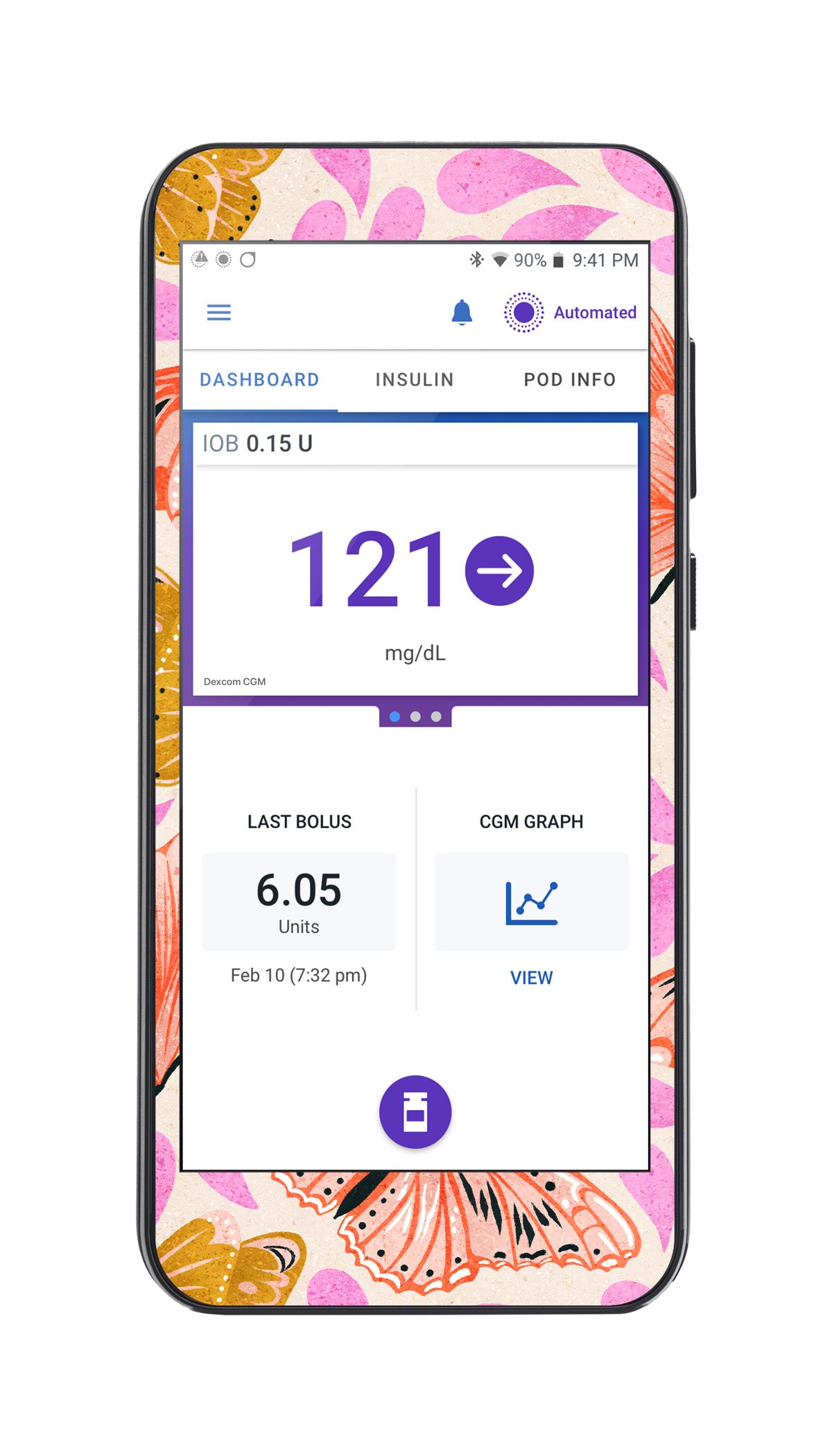 Mariposa Magic Sticker for Omnipod® 5 Controller – Pump Peelz