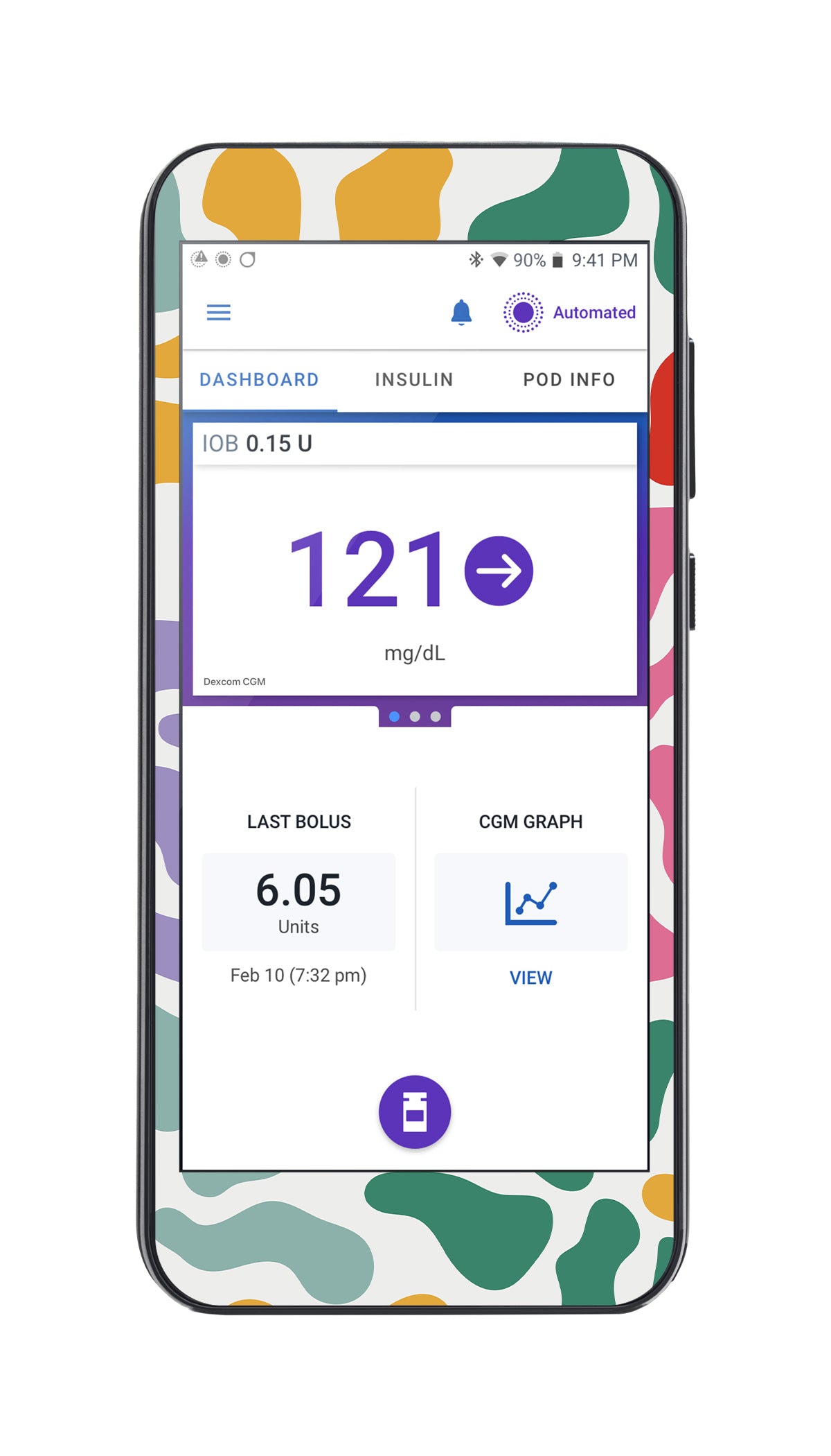 Bloom Burst Sticker for Omnipod® 5 Controller – Pump Peelz