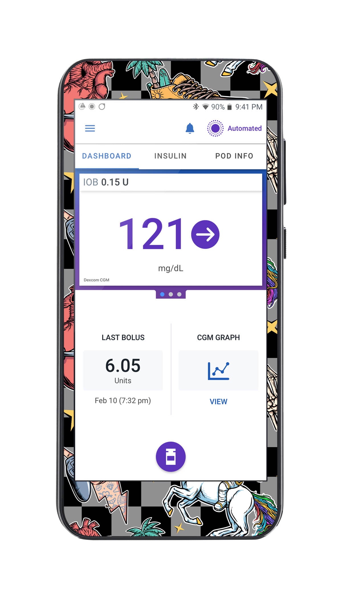 Totally Radical Sticker for Omnipod® 5 Controller – Pump Peelz