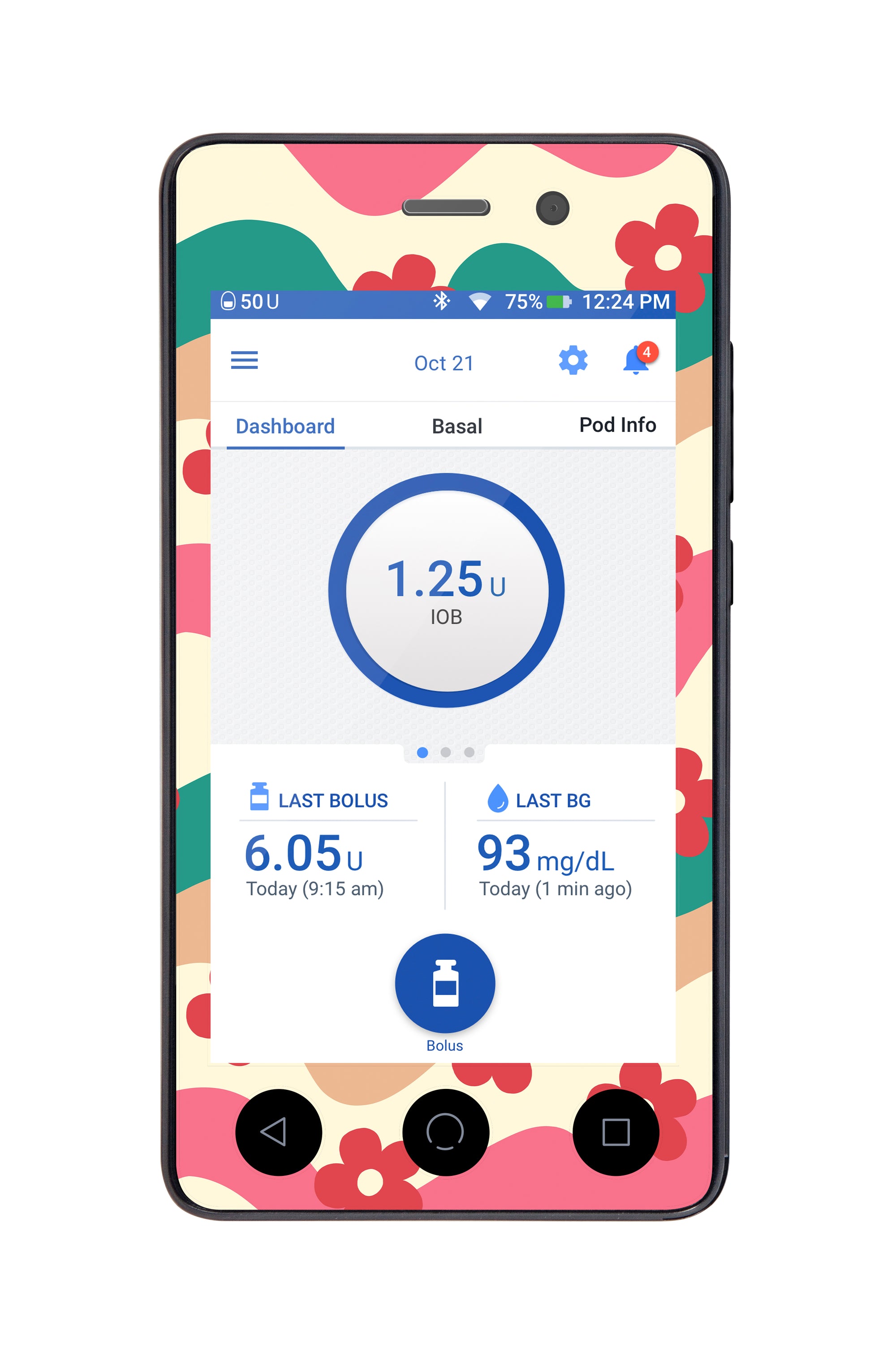 Retro Noel Sticker for Omnipod DASH® PDM – Pump Peelz