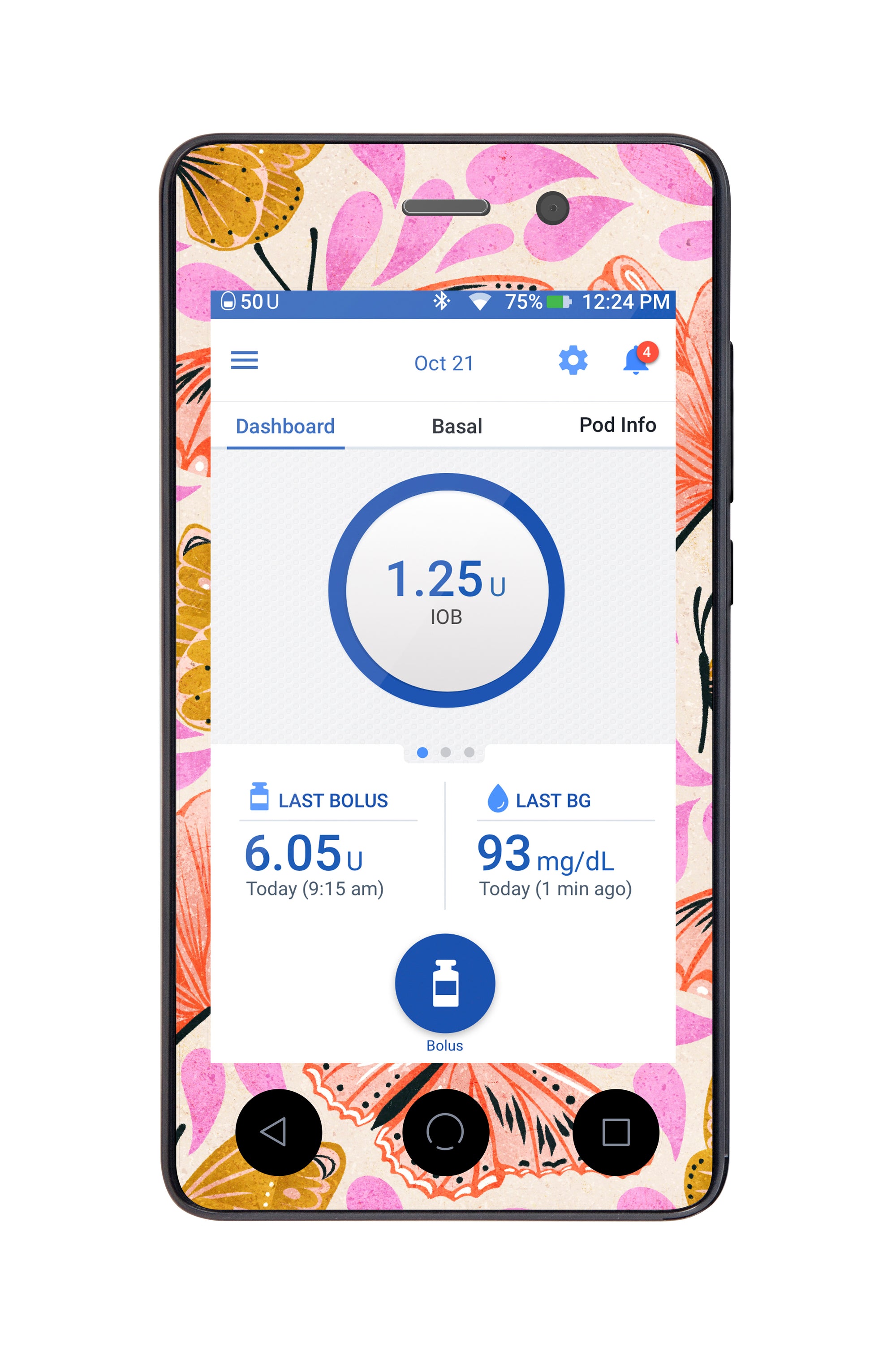 Mariposa Magic Sticker for Omnipod DASH® PDM – Pump Peelz