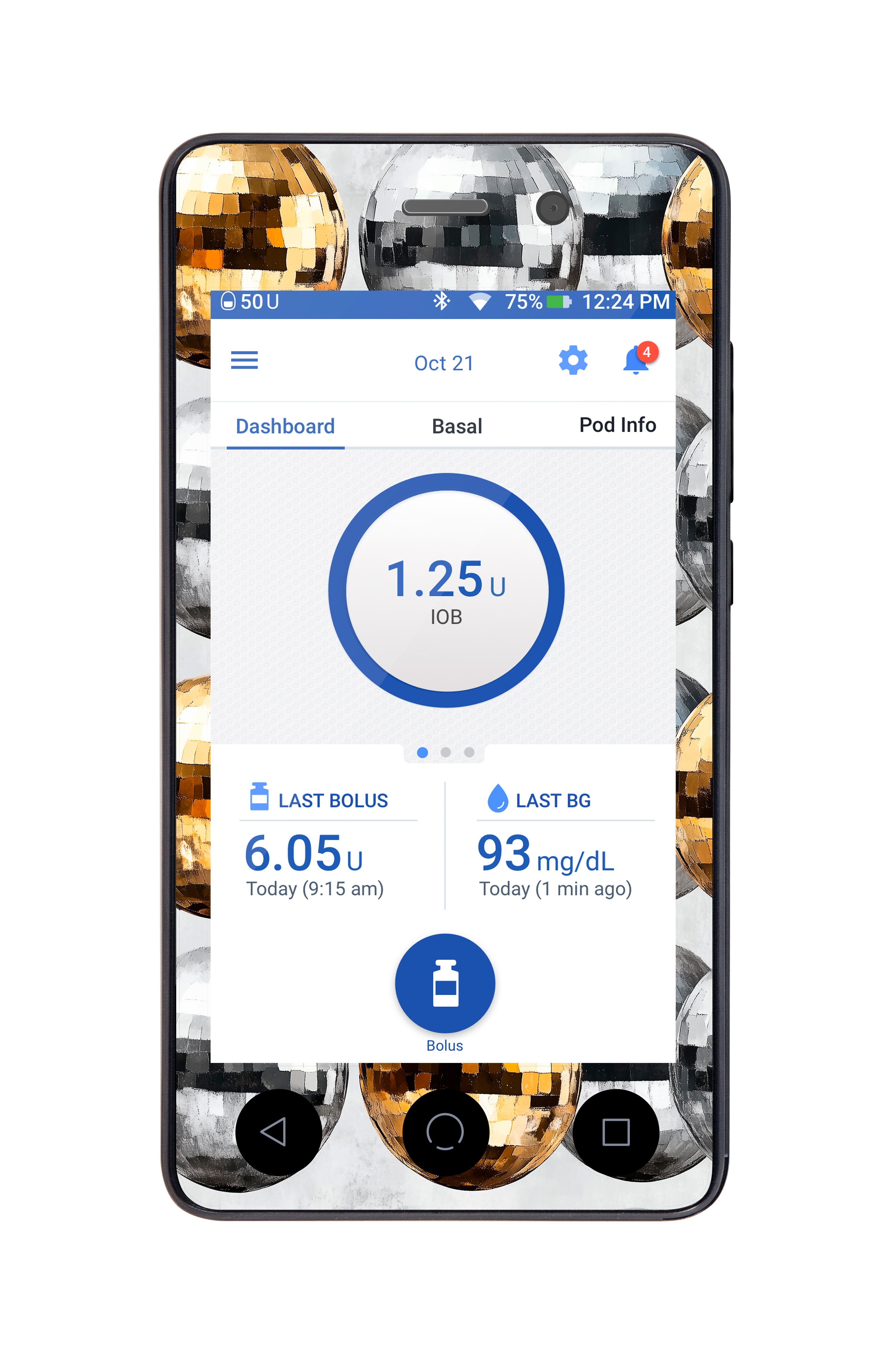 Disco Balls Sticker for Omnipod DASH® PDM – Pump Peelz