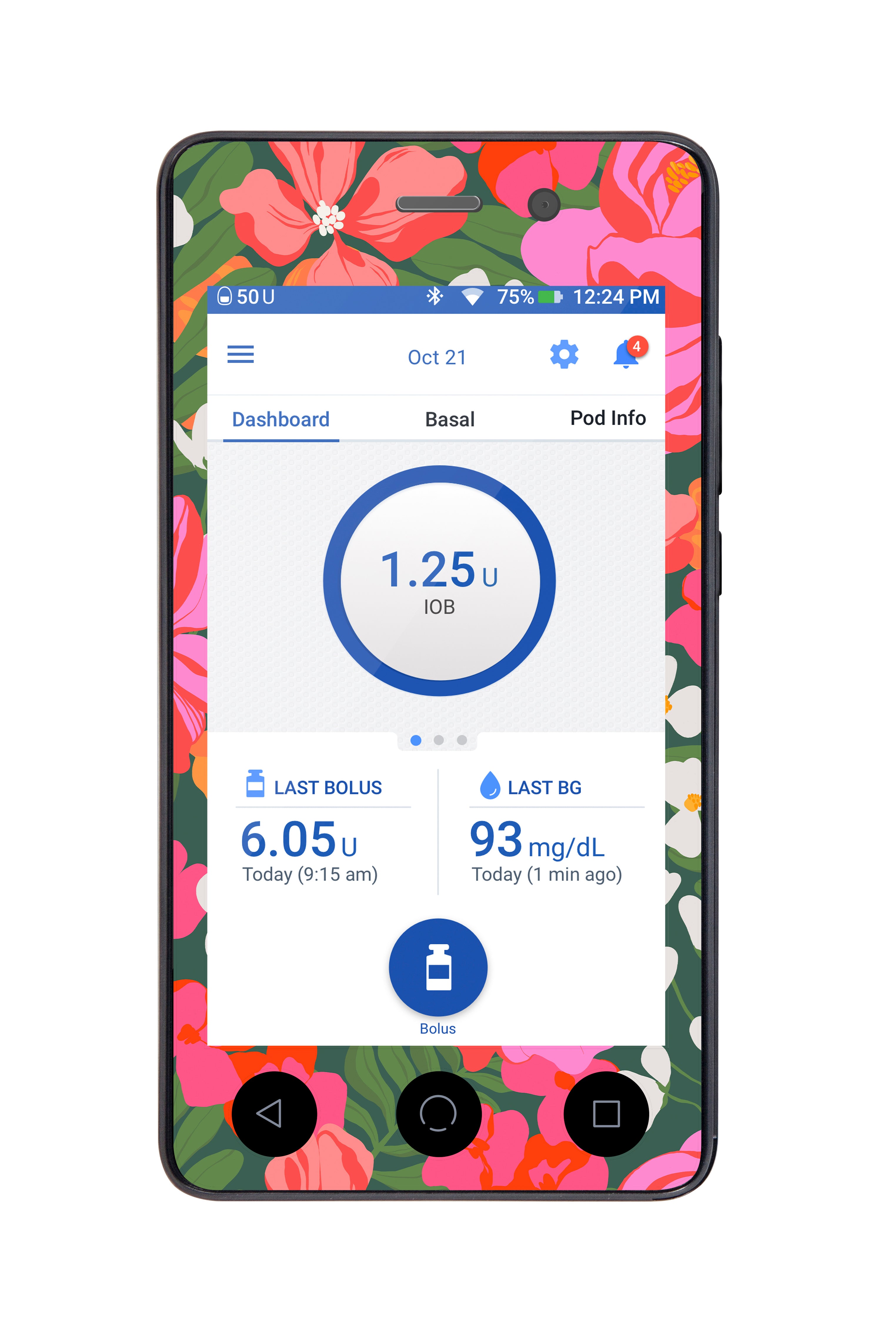 Sorbet Garden Sticker for Omnipod DASH® PDM – Pump Peelz