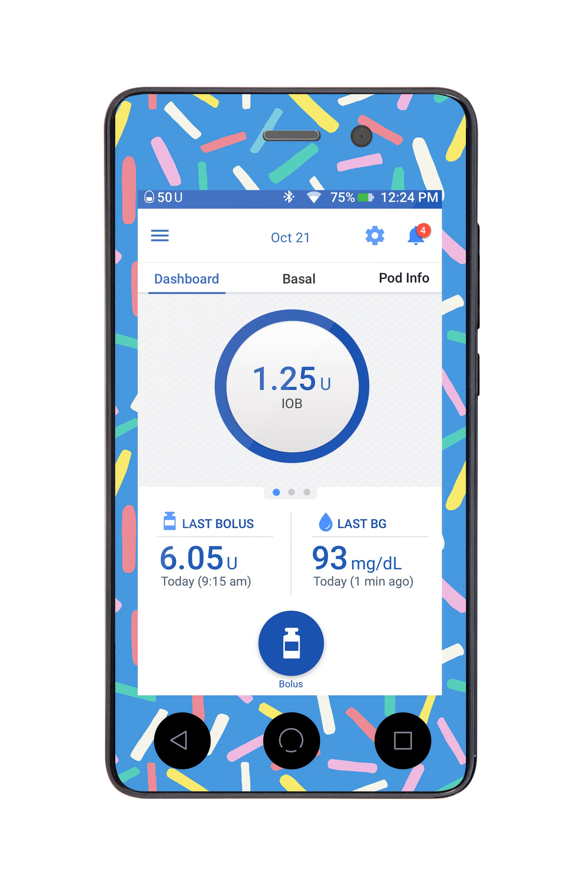 Sprinkle Pop Sticker for Omnipod DASH® PDM – Pump Peelz