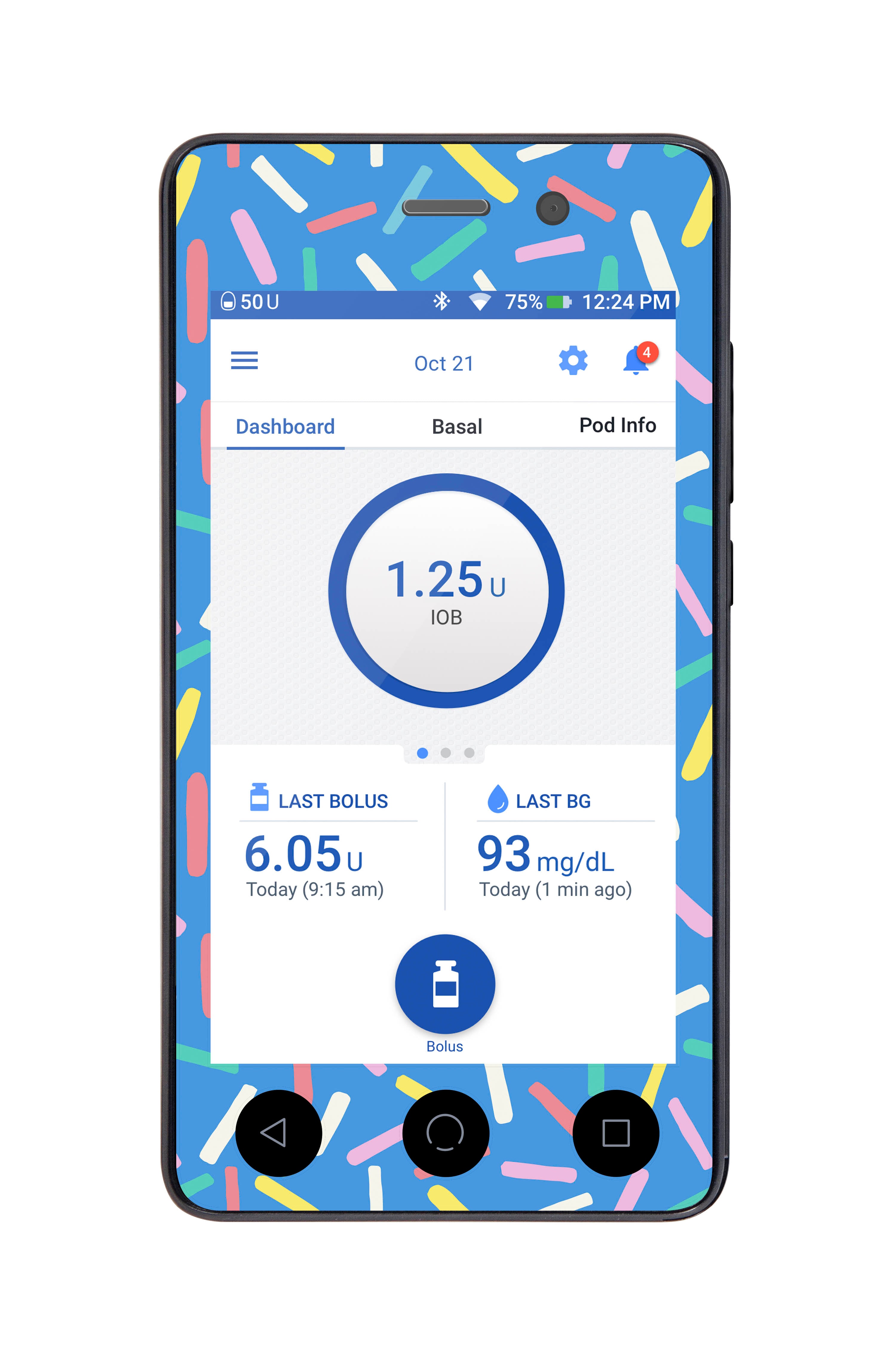 Sprinkle Pop Sticker for Omnipod DASH® PDM – Pump Peelz