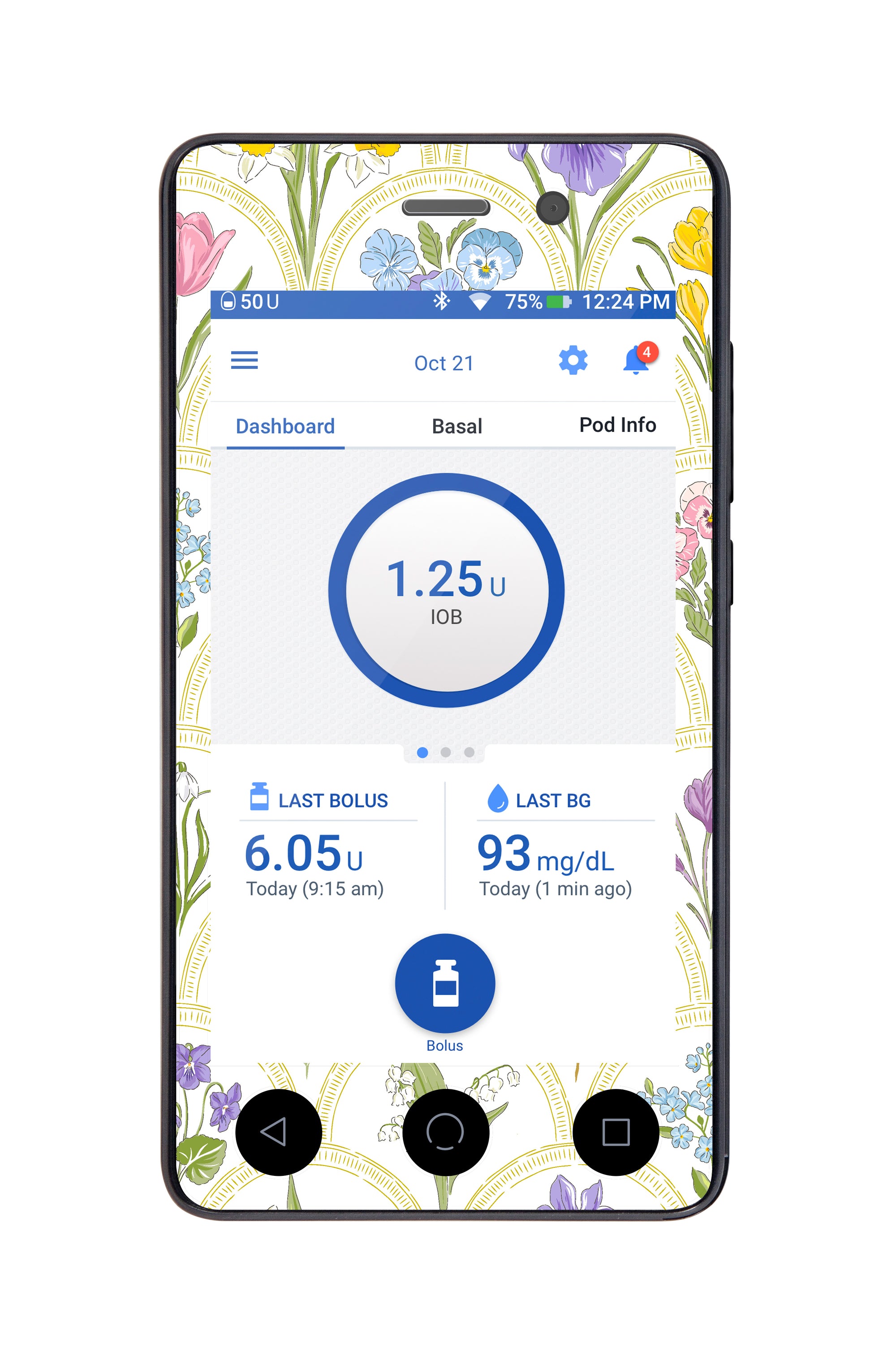 Garden Arches Sticker for Omnipod DASH ® PDM – Pump Peelz