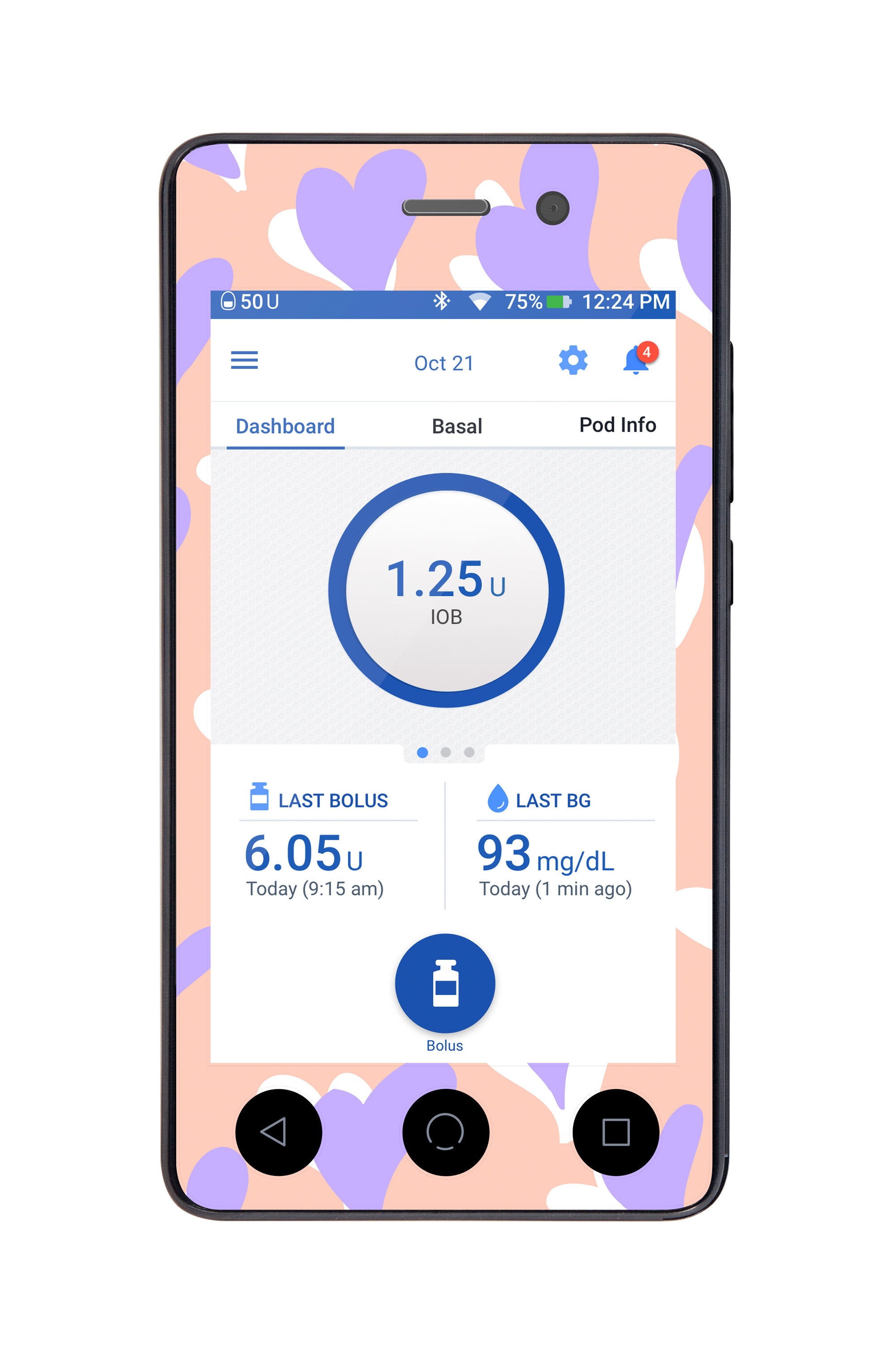 Lavender Love Sticker for Omnipod DASH ® PDM – Pump Peelz