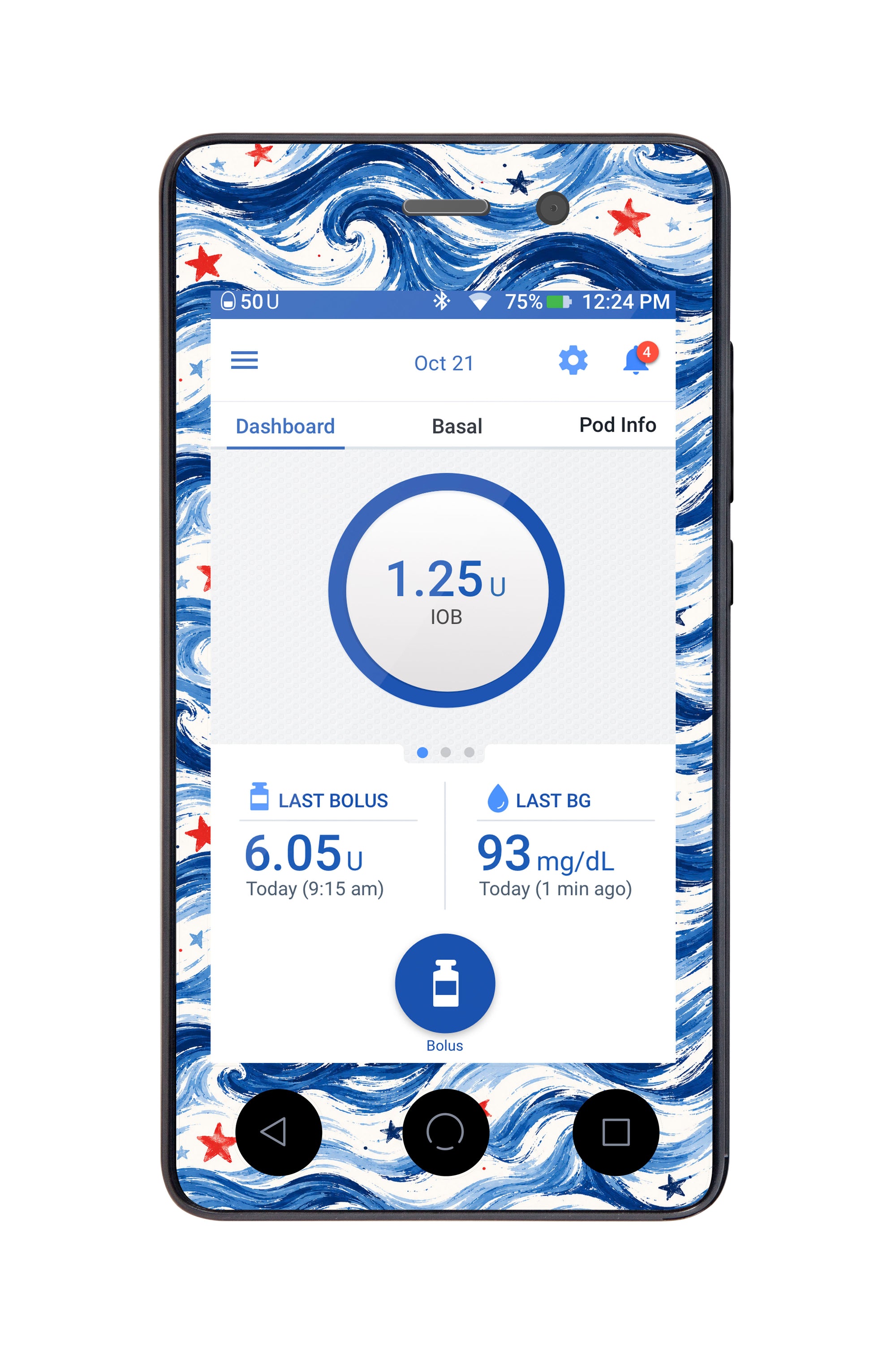 Starwave Sticker for Omnipod DASH® PDM – Pump Peelz