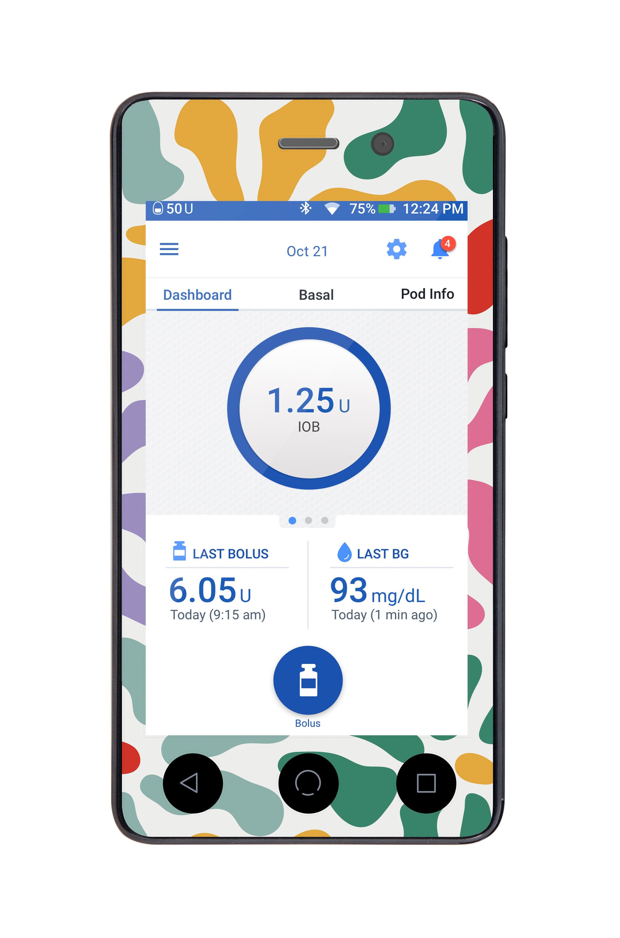 Bloom Burst Sticker for Omnipod DASH® PDM – Pump Peelz