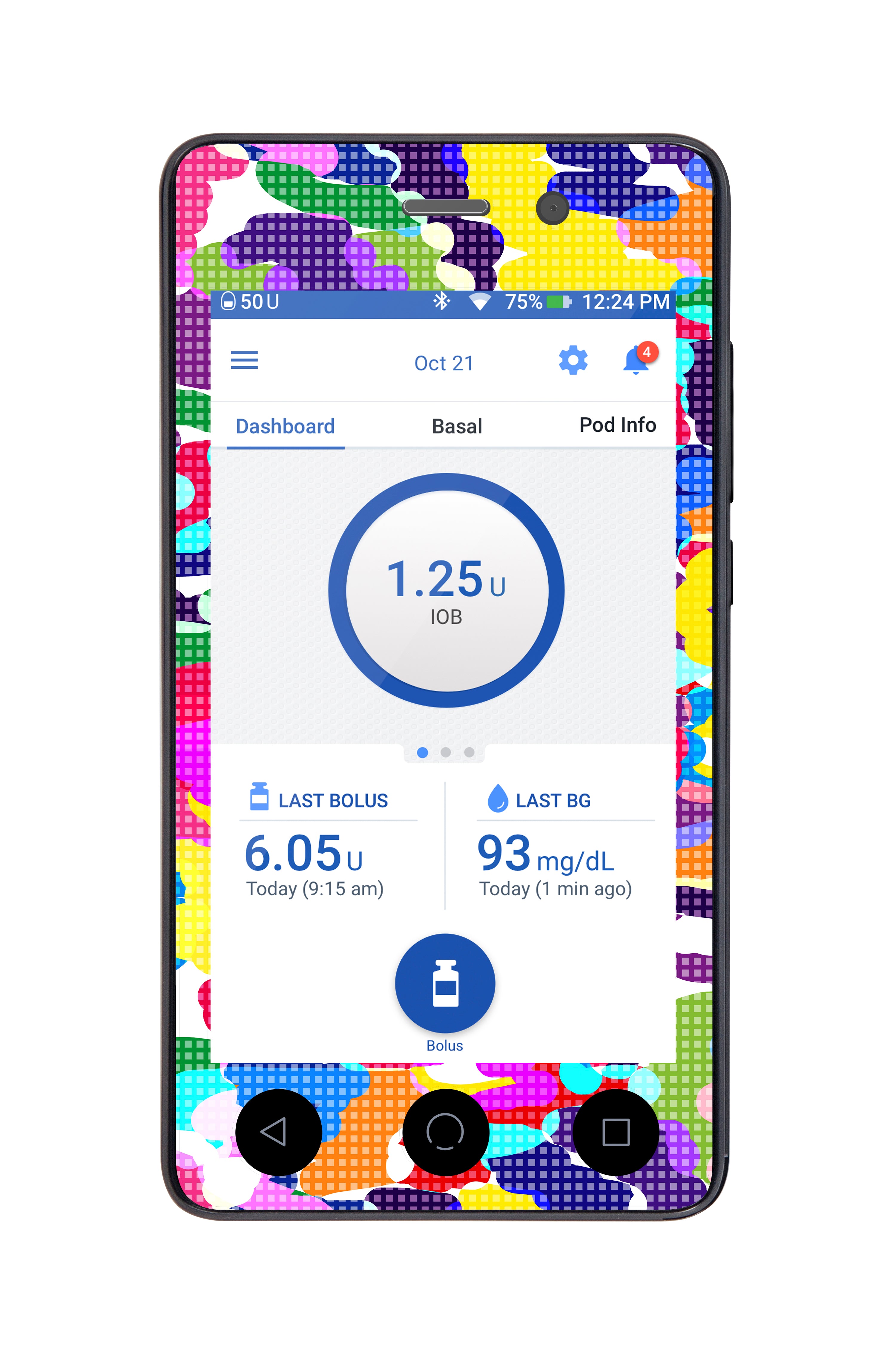 Pixel Splash Camo Sticker for Omnipod DASH® PDM – Pump Peelz