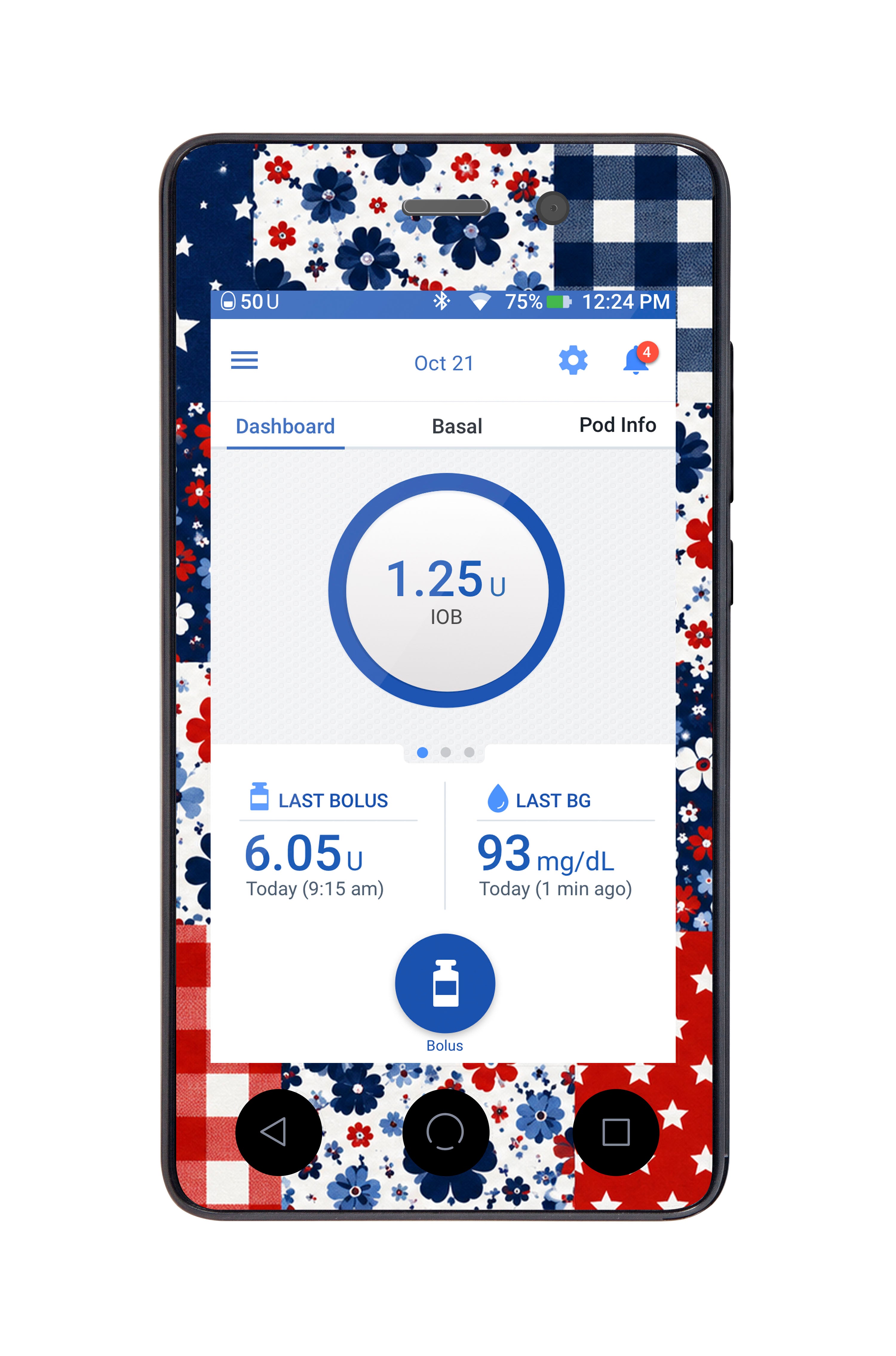 Summer Picnic Sticker for Omnipod DASH® PDM – Pump Peelz