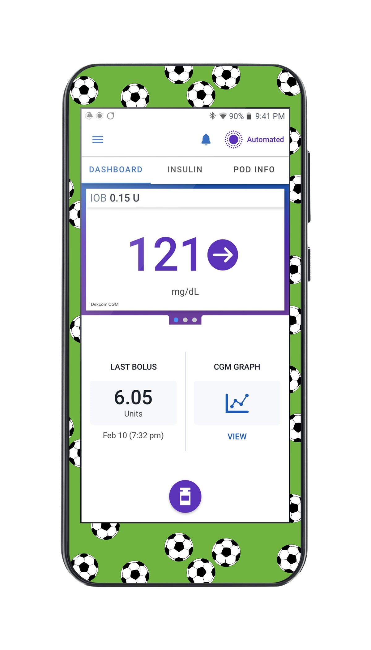 Kickoff Sticker for Omnipod ® 5 Controller – Pump Peelz