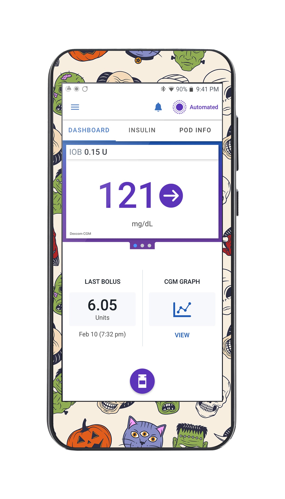 Monster Mash Sticker for Omnipod® 5 Controller – Pump Peelz