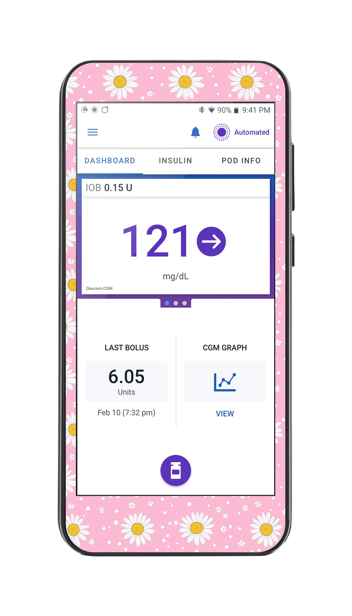 Spring Daisy Sticker for Omnipod ® 5 Controller – Pump Peelz