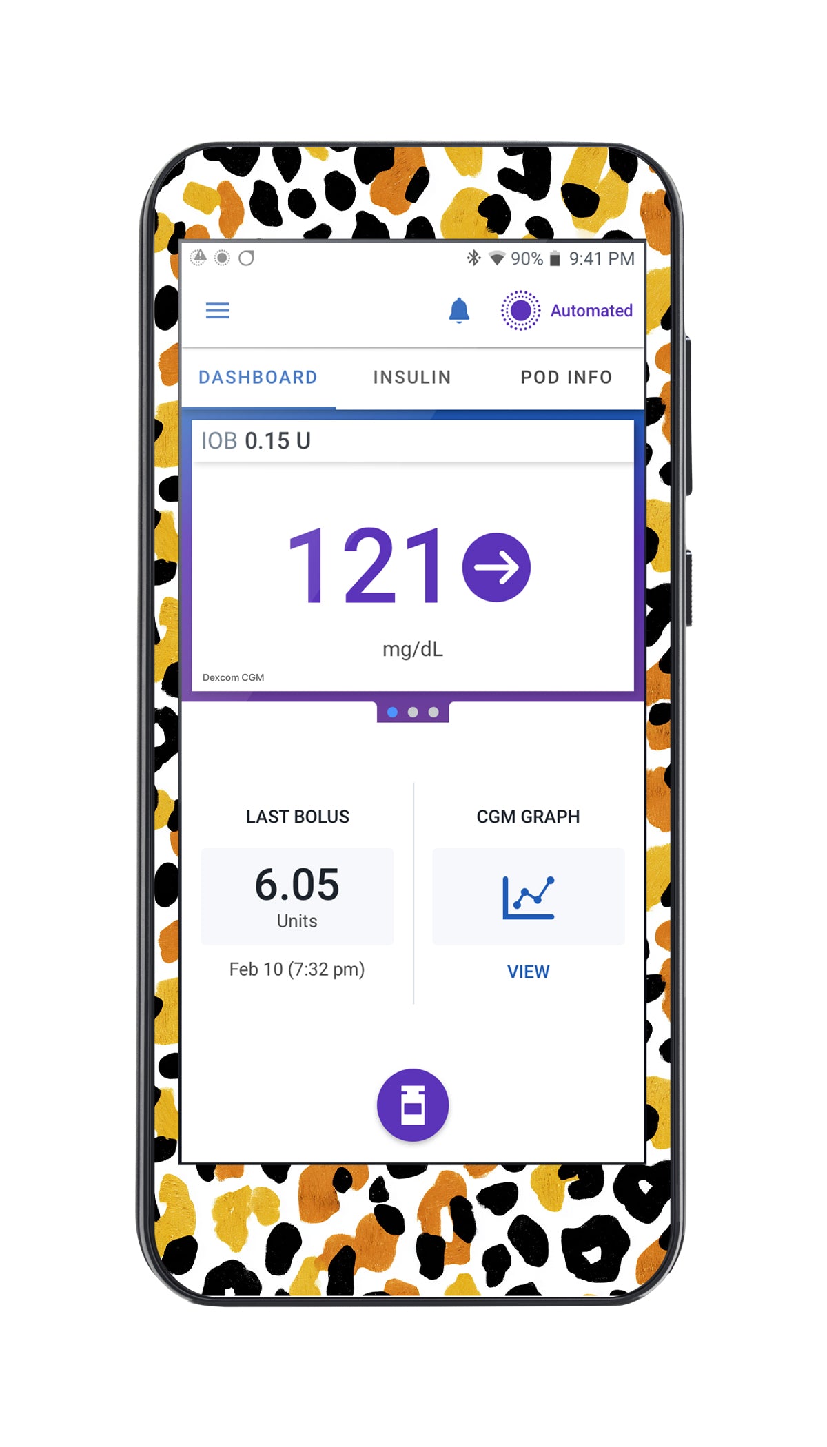 Golden Leopard Sticker for Omnipod® 5 Controller – Pump Peelz