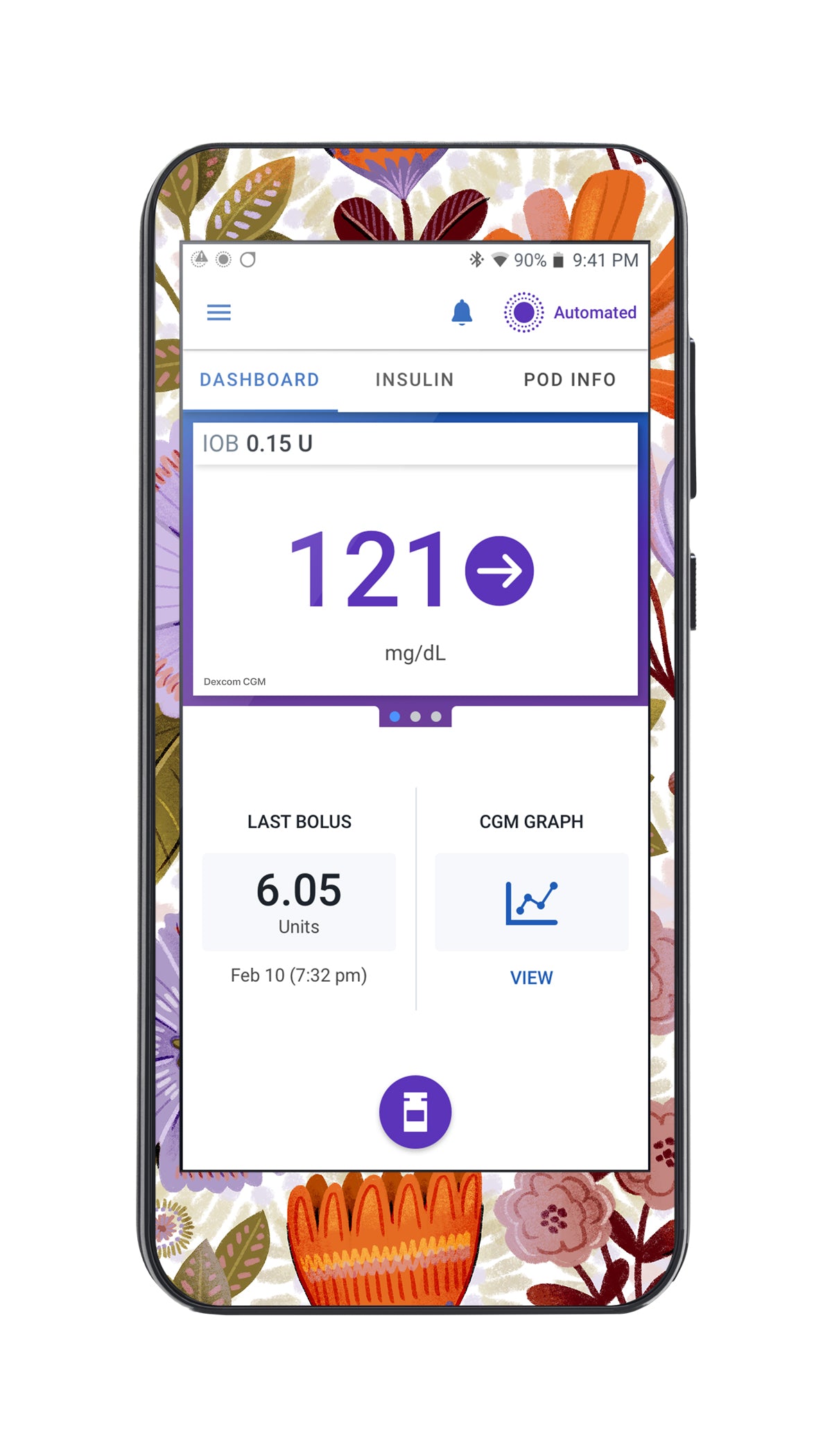 Autumn Meadow Sticker for Omnipod® 5 Controller – Pump Peelz