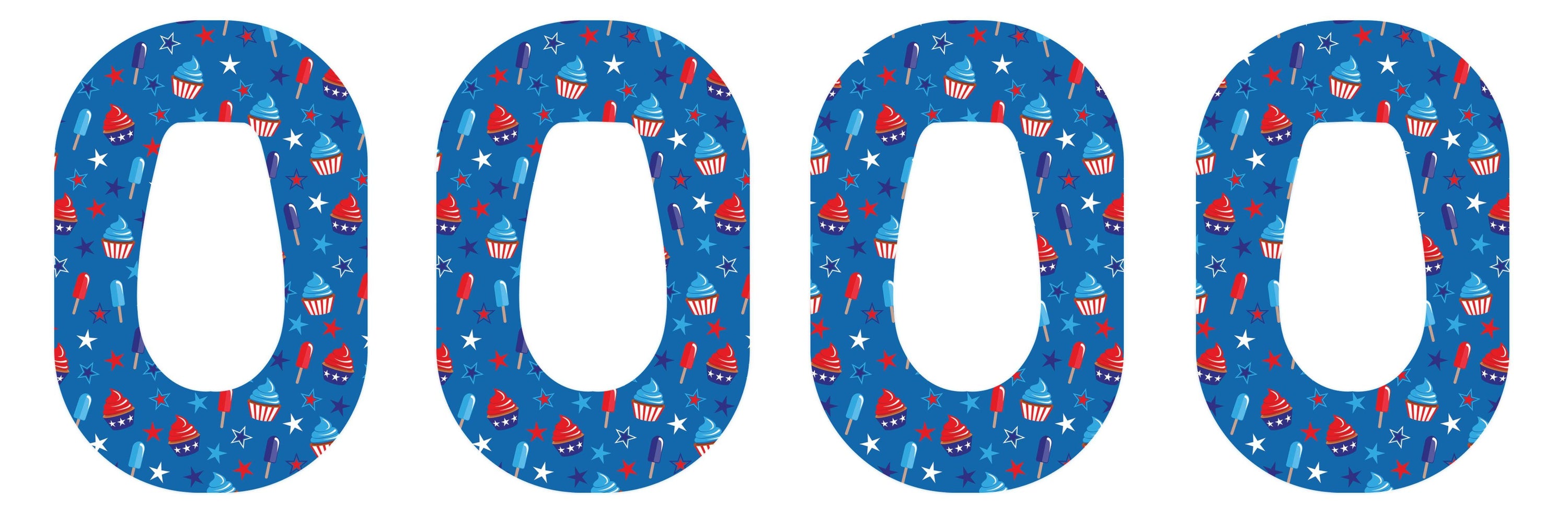 Patriotic Dessert Patch+ Tape Designed for the DEXCOM G6 - Pump Peelz