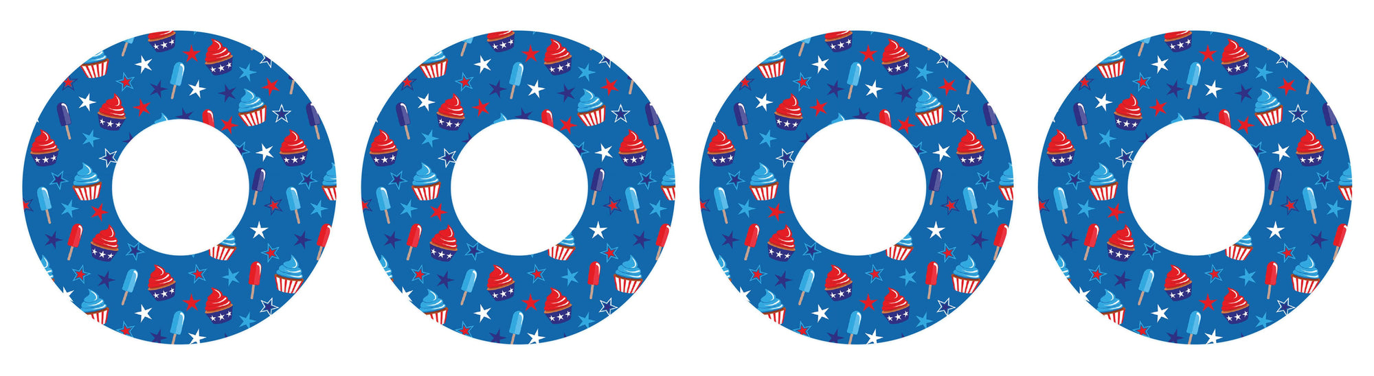 Patriotic Dessert for Patch+ Freestyle Libre and Universal Infusion Set Tape - Pump Peelz