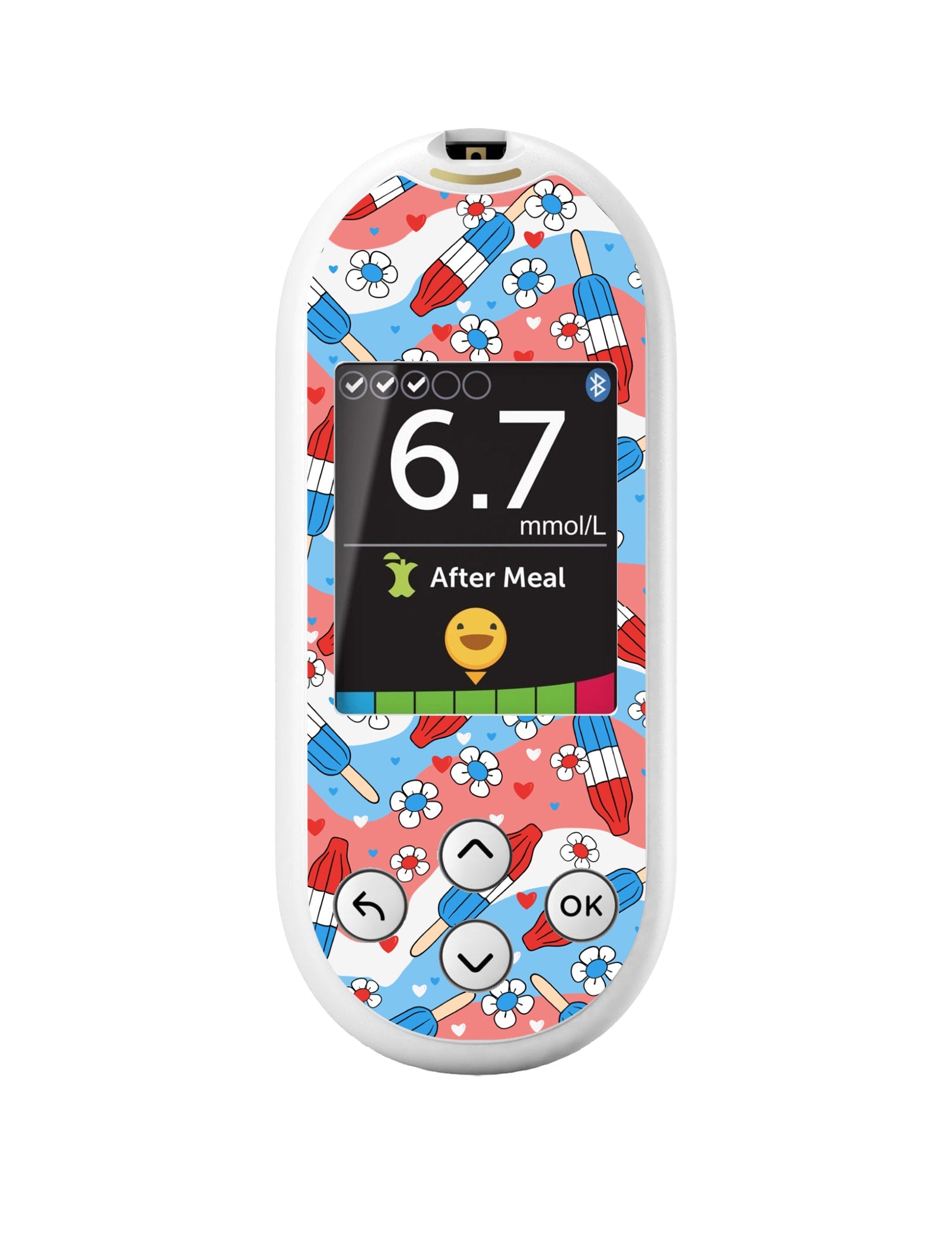 Patriotic Popsicles for OneTouch Verio Reflect Glucometer-Pump Peelz