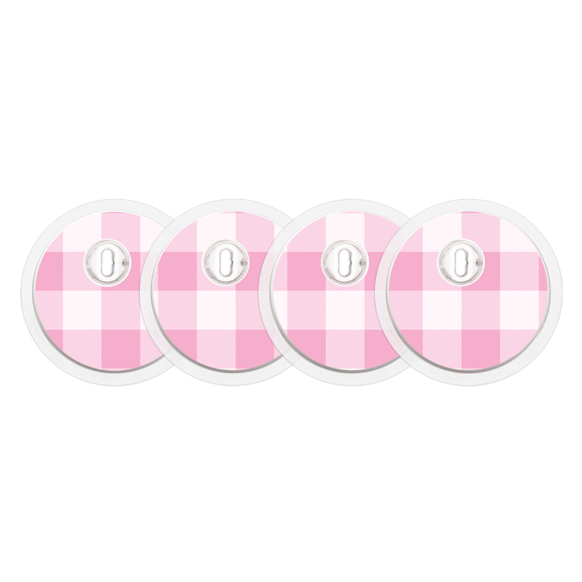Pink Plaid Sticker Designed for the FreeStyle Libre 3 Sensor-Pump Peelz